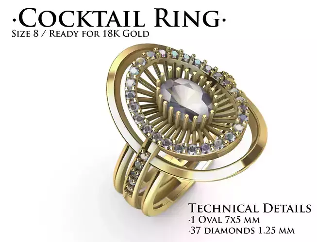 Cocktail ring mod 12