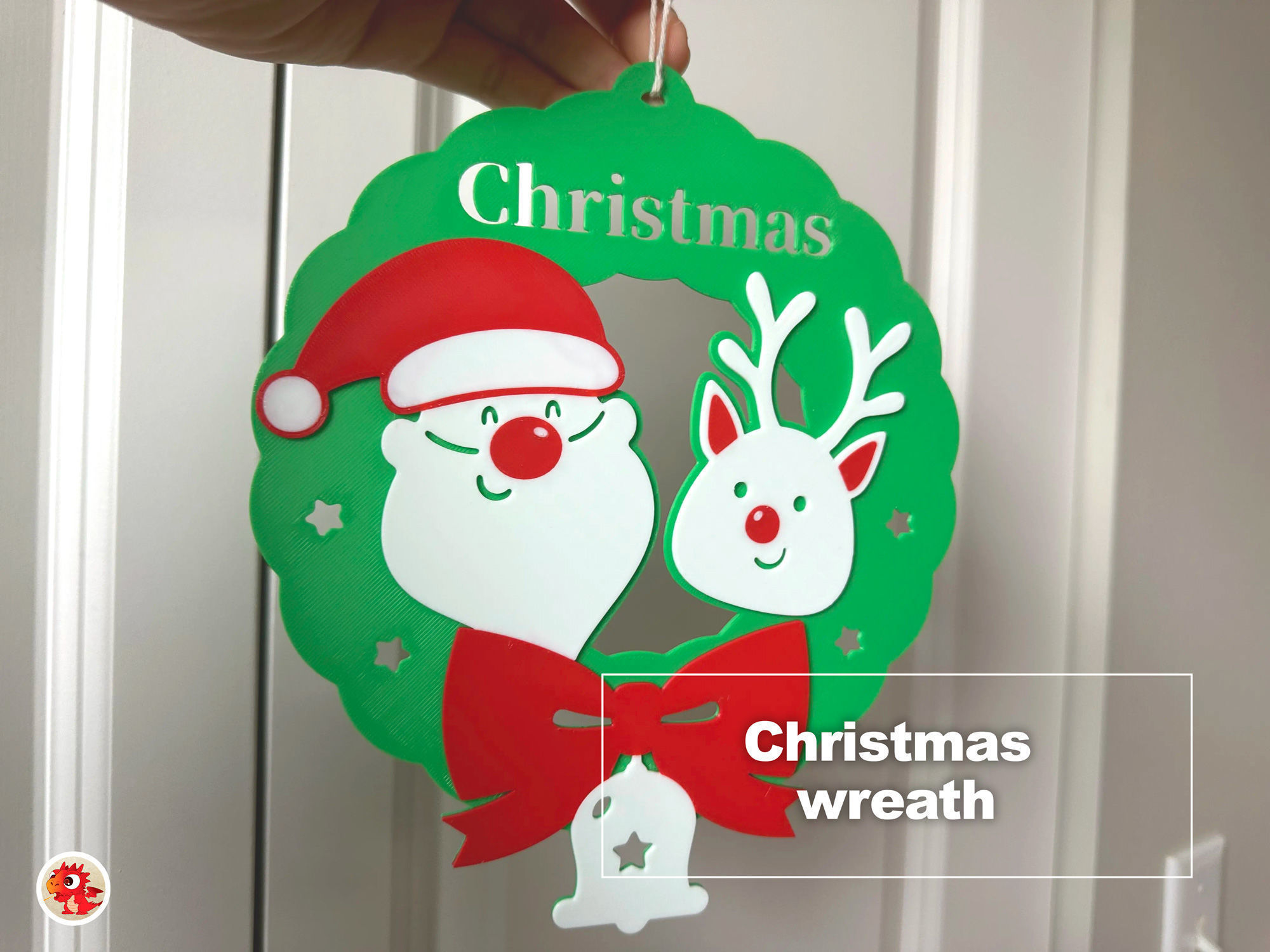 Christmas Wreath 3D print model_2