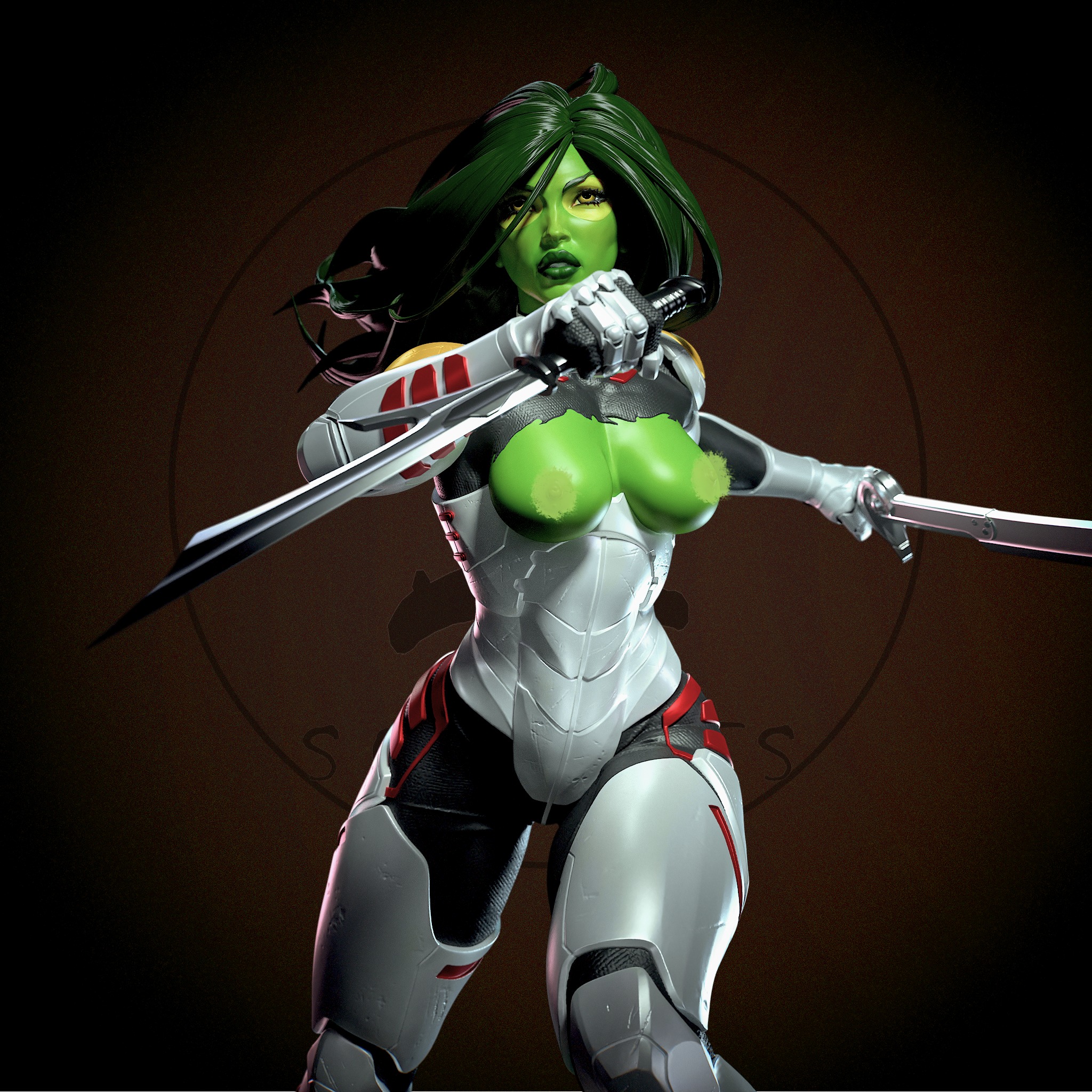 Gamora with NSFW 3D print model_9