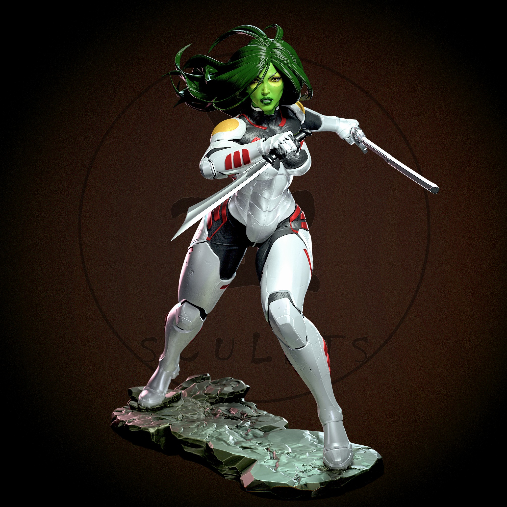 Gamora with NSFW 3D print model_1