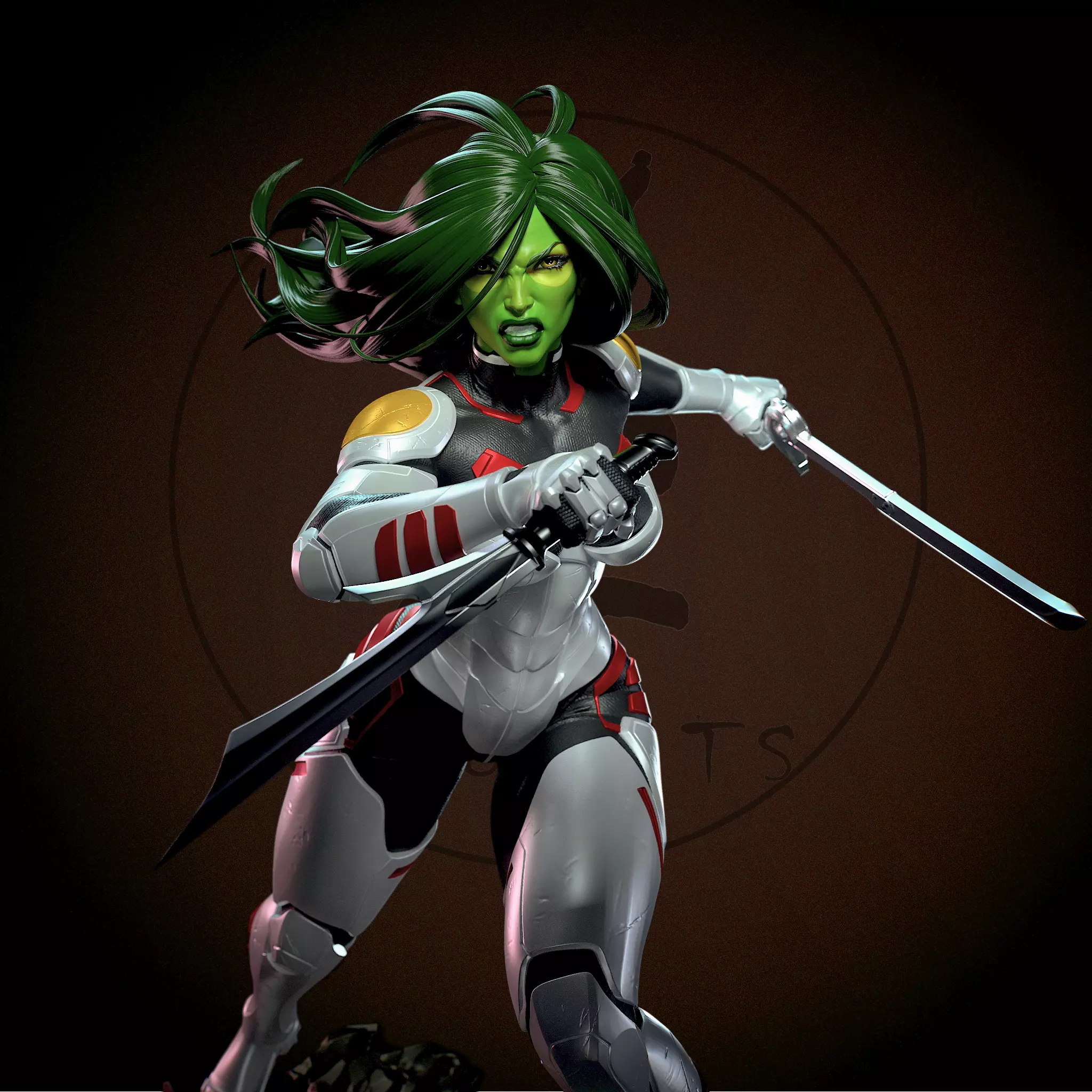 Gamora with NSFW 3D print model_0