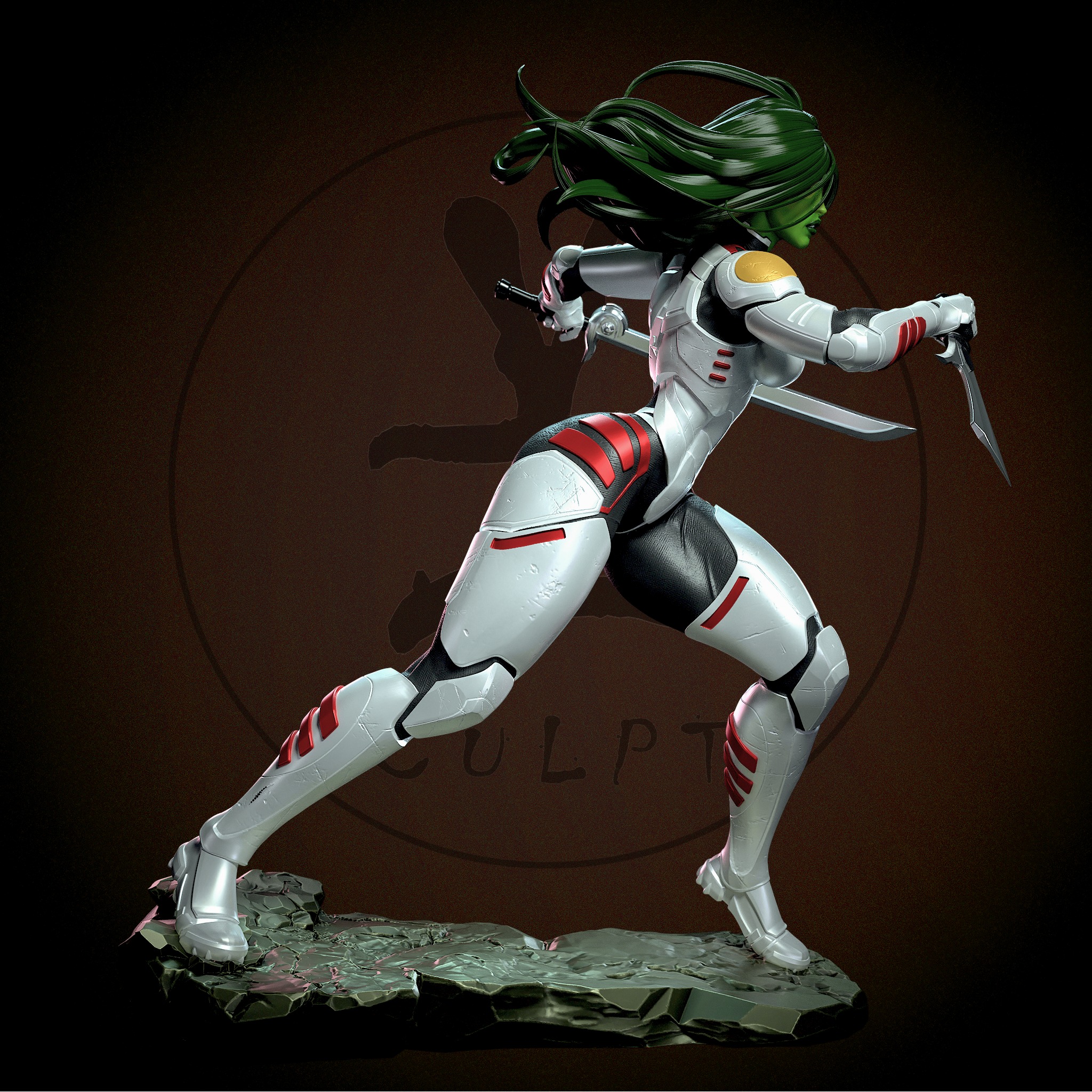Gamora with NSFW 3D print model_3