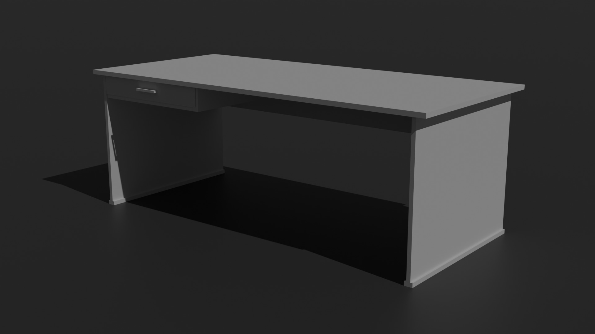 3D Model Desk Low-poly 3D model_1