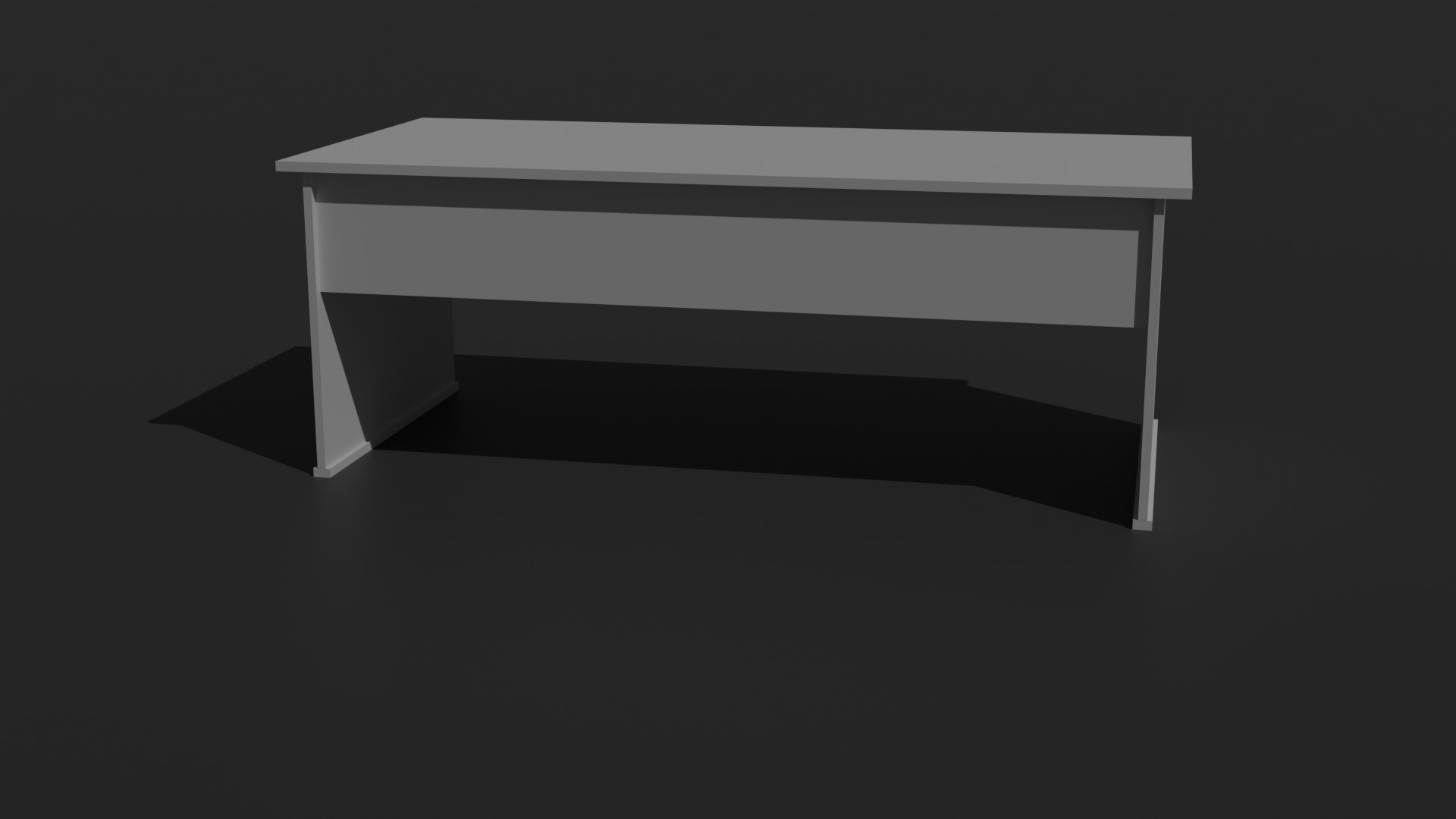 3D Model Desk Low-poly 3D model_2