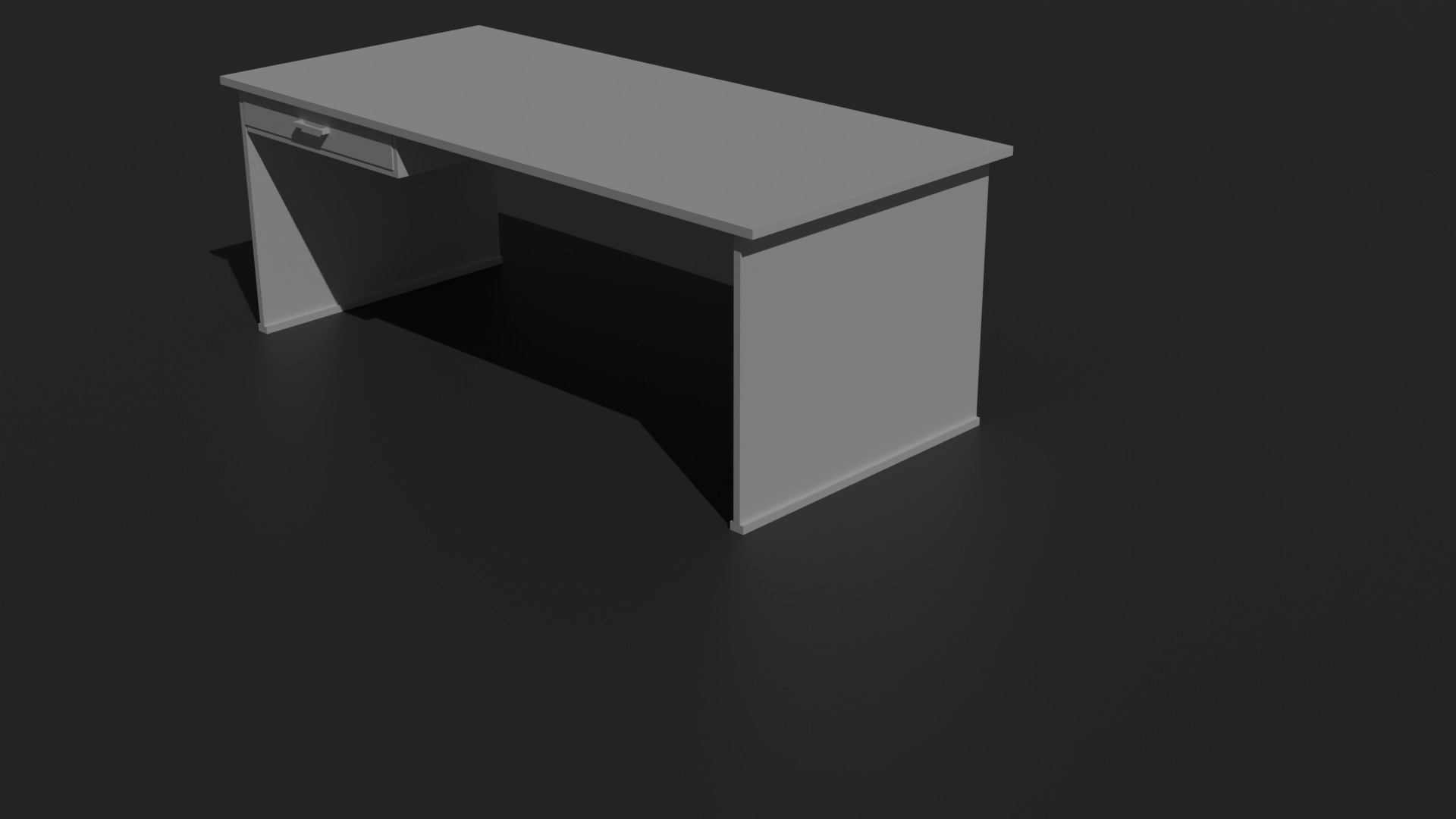 3D Model Desk Low-poly 3D model_4