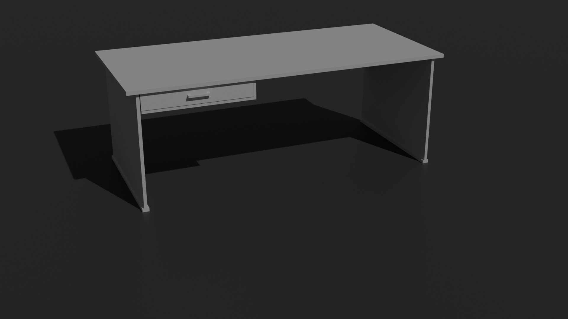 3D Model Desk Low-poly 3D model_3