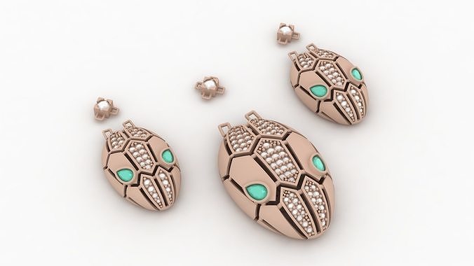 Snake pendant 01 3D print model