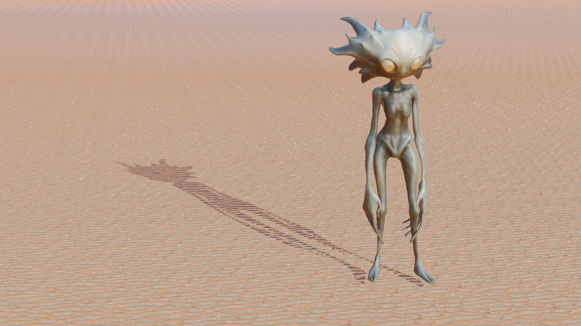 Surreal Alien Creature - Game-Optimized Low-poly 3D model_1
