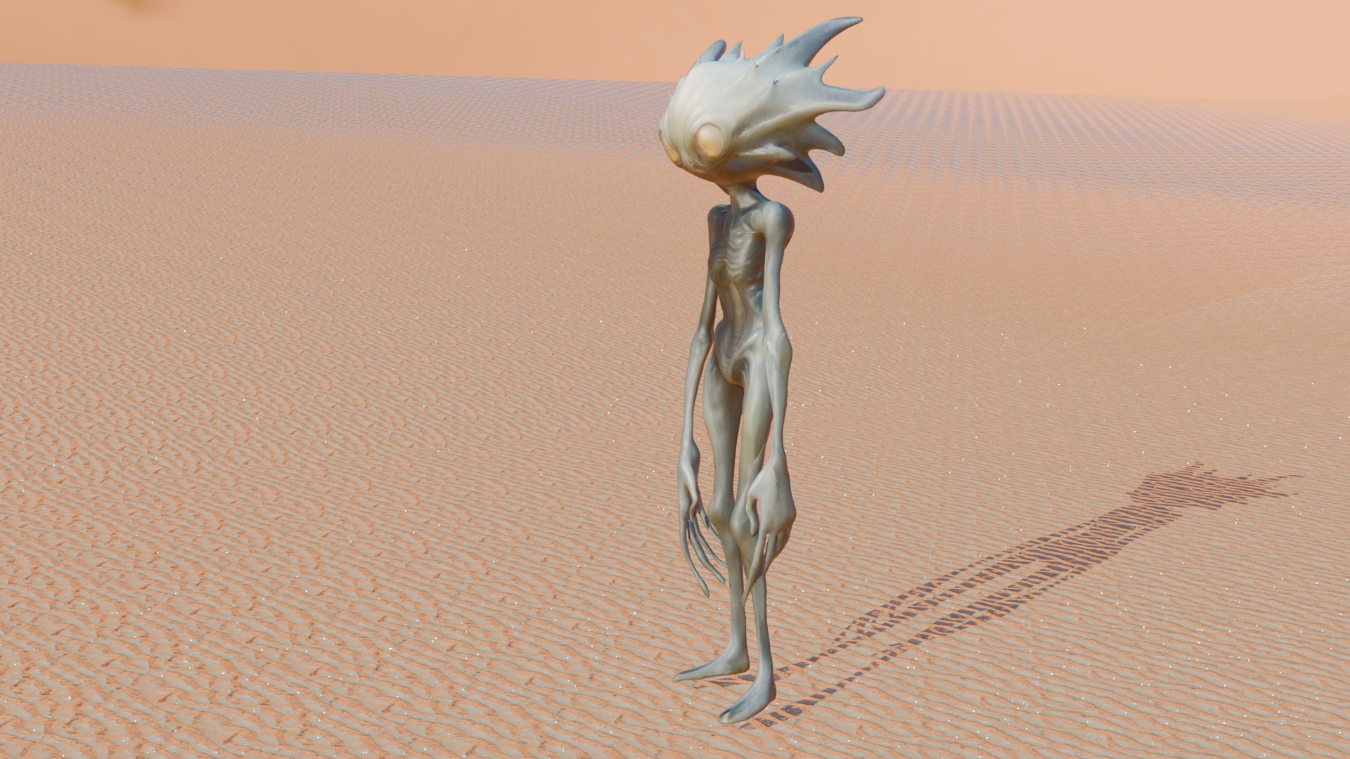 Surreal Alien Creature - Game-Optimized Low-poly 3D model_2