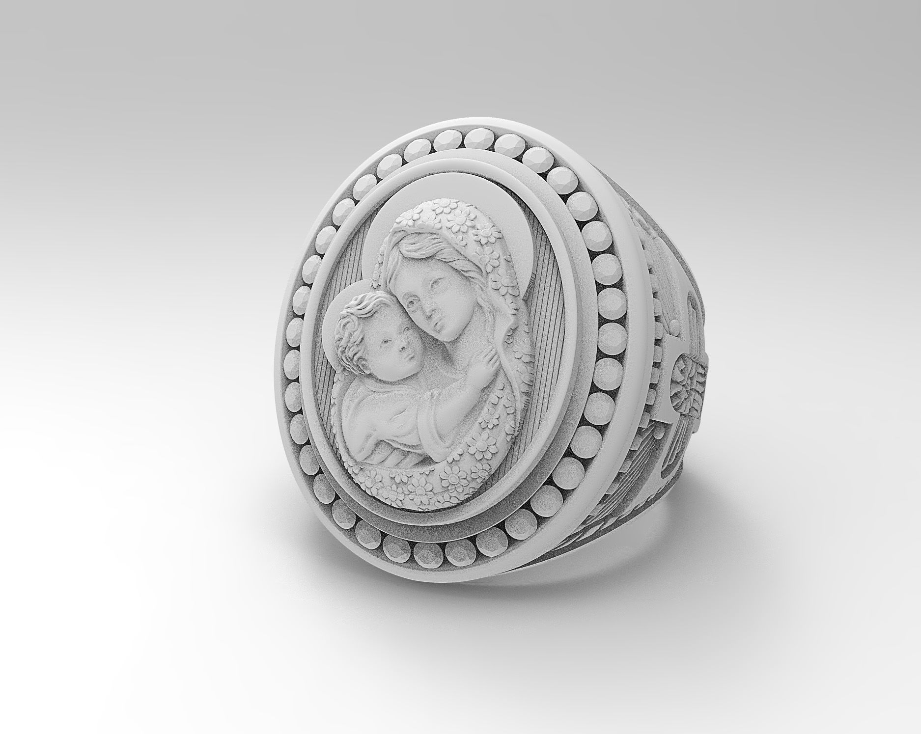 Mary with Jesus child ring and pendant - collection _3