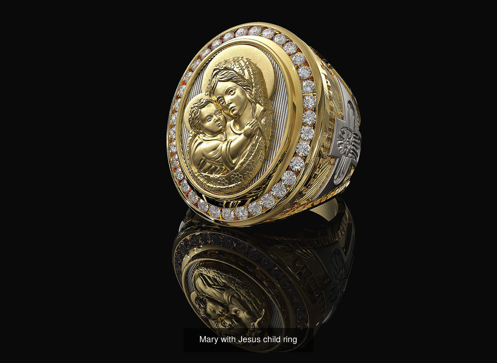 Mary with Jesus child ring and pendant - collection _1