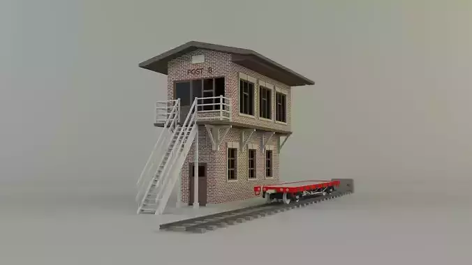 Train station building model