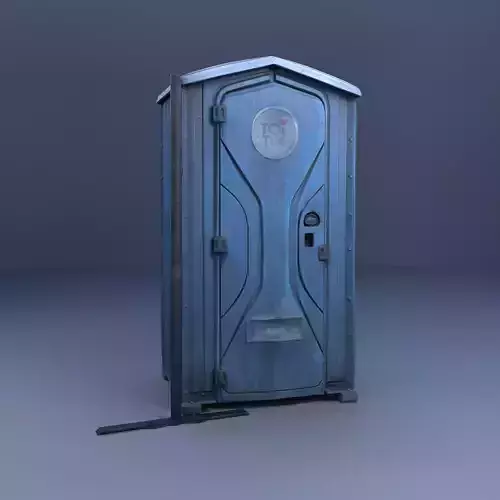 Industrial Toi Toi mobile toilet with support