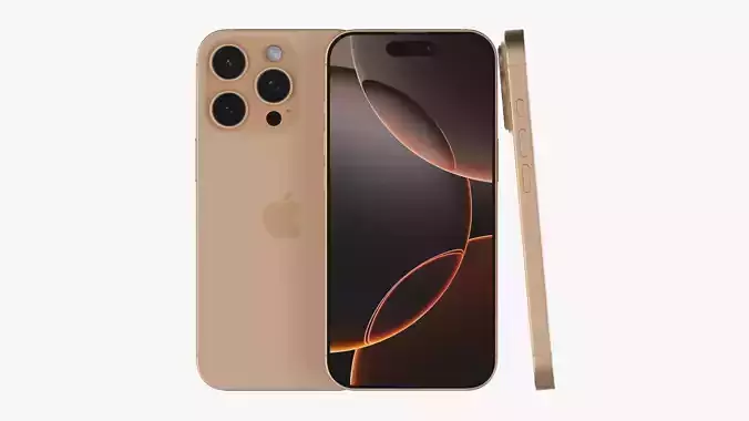 iPhone 16 Pro Desert Titanium 3D model