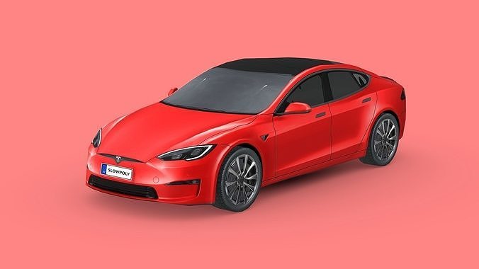 Tesla model S Plaid 2023 Low-poly 3D model