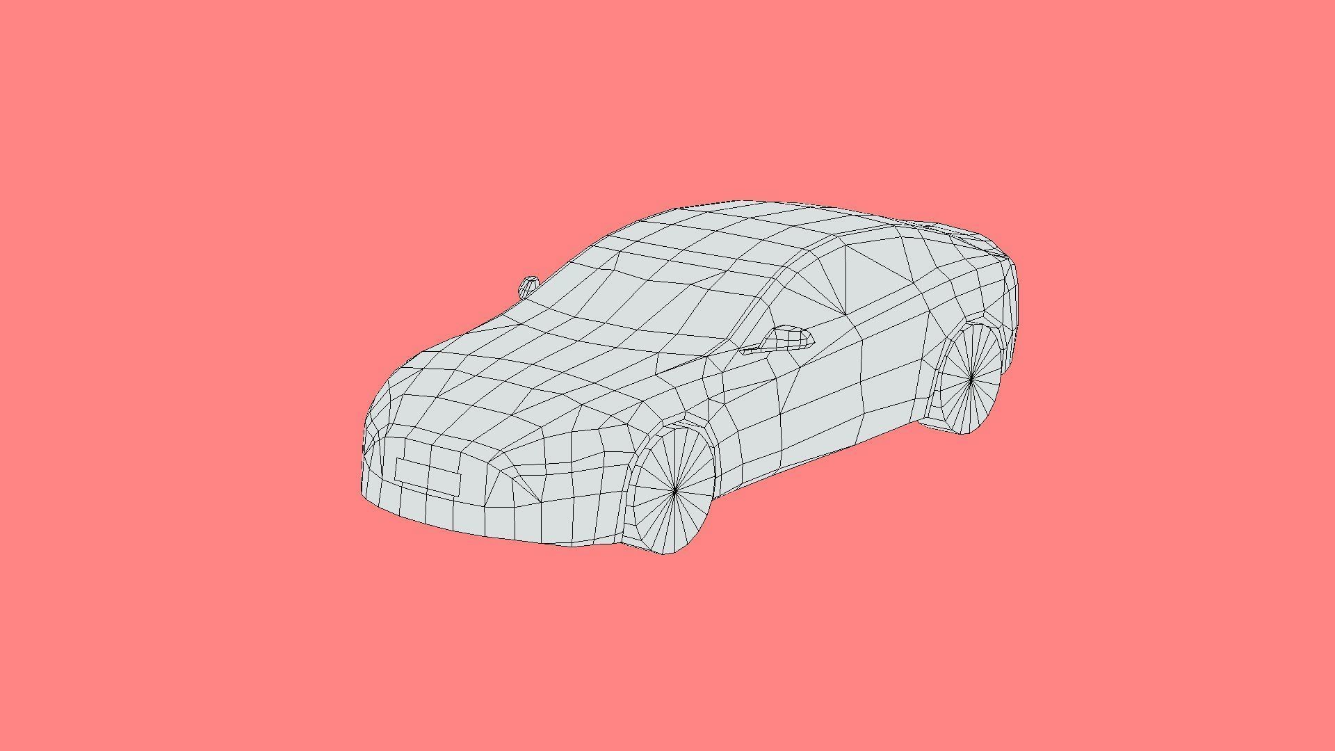 Tesla model S Plaid 2023 Low-poly 3D model_5