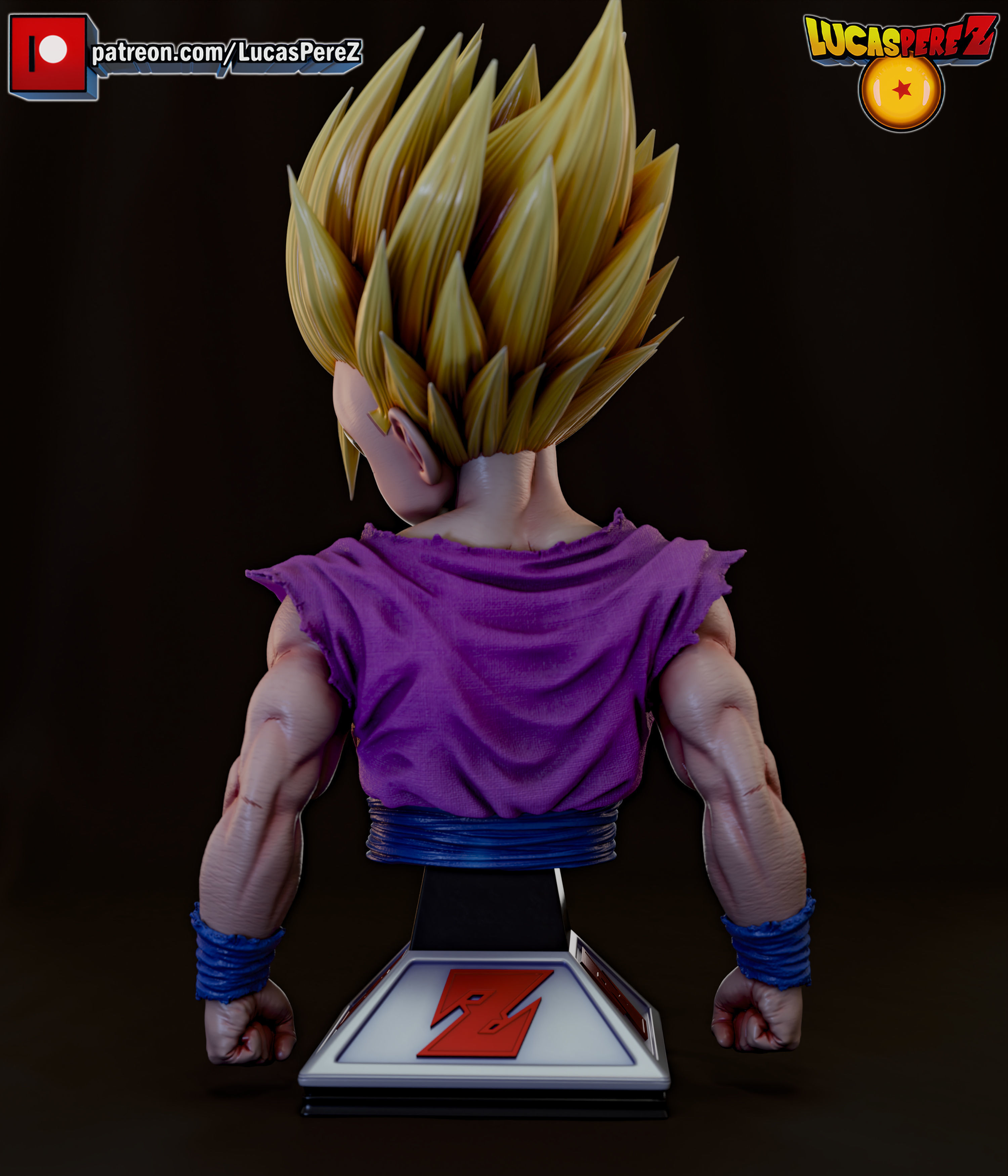 GOHAN SSJ2 3D print model_21