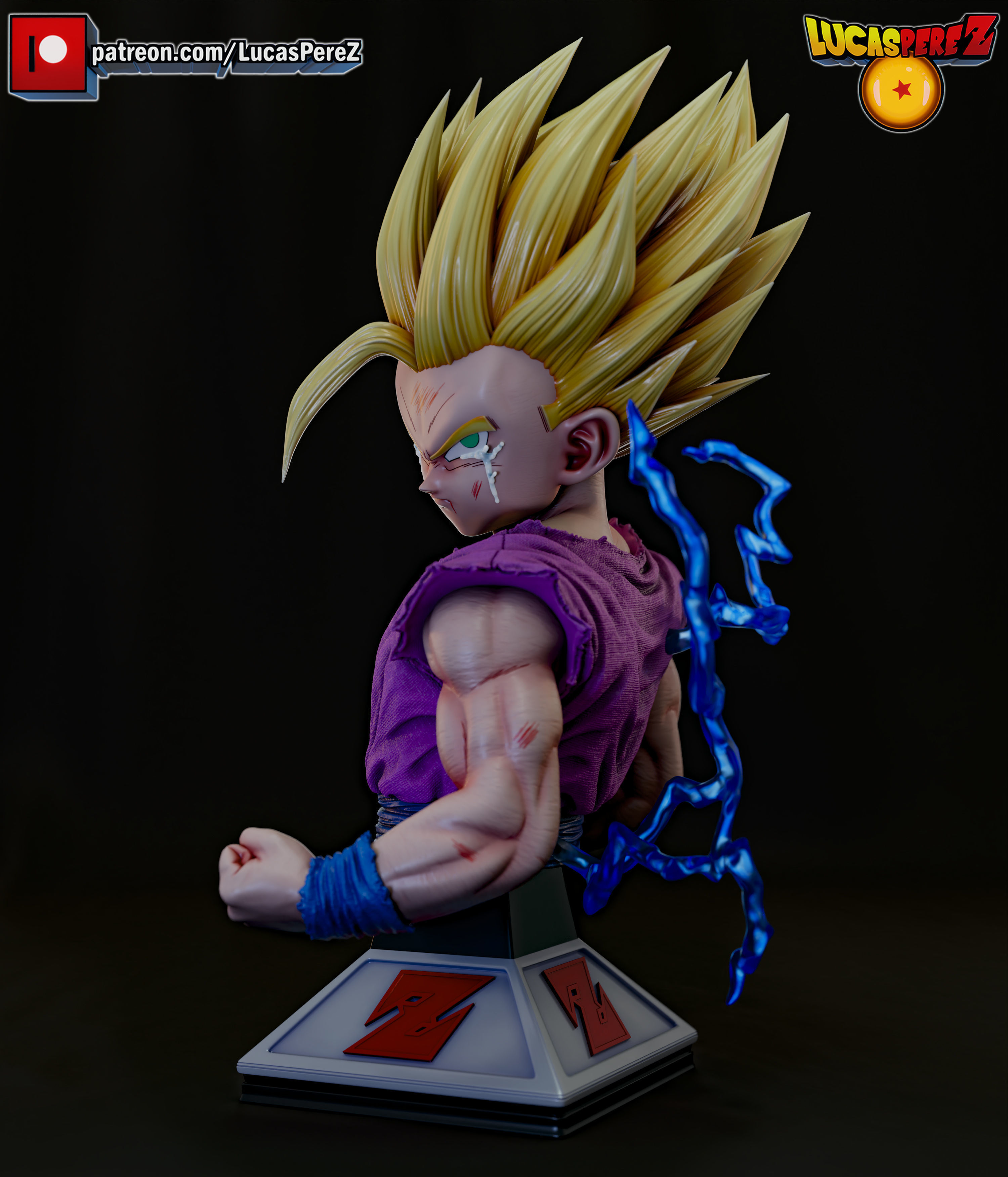 GOHAN SSJ2 3D print model_28