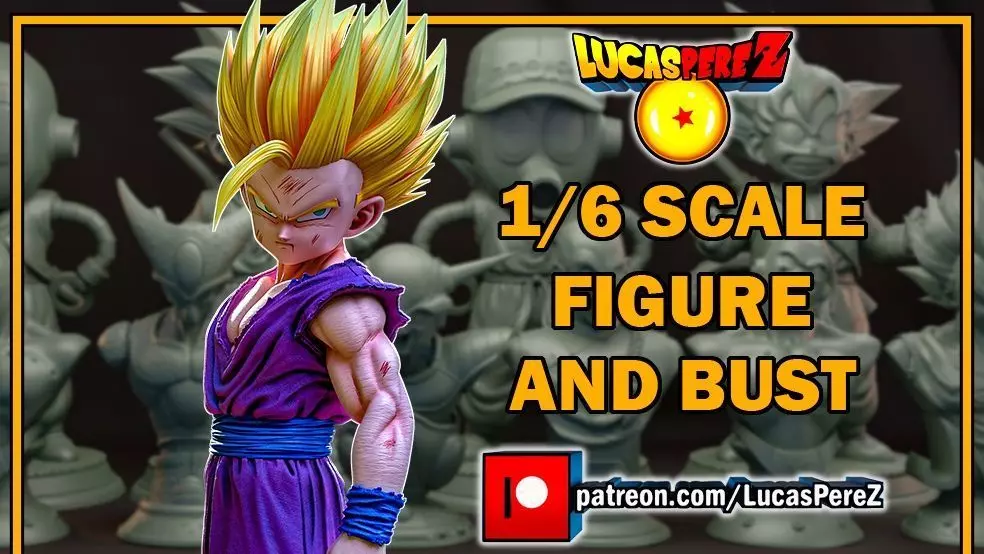 GOHAN SSJ2 3D print model_0