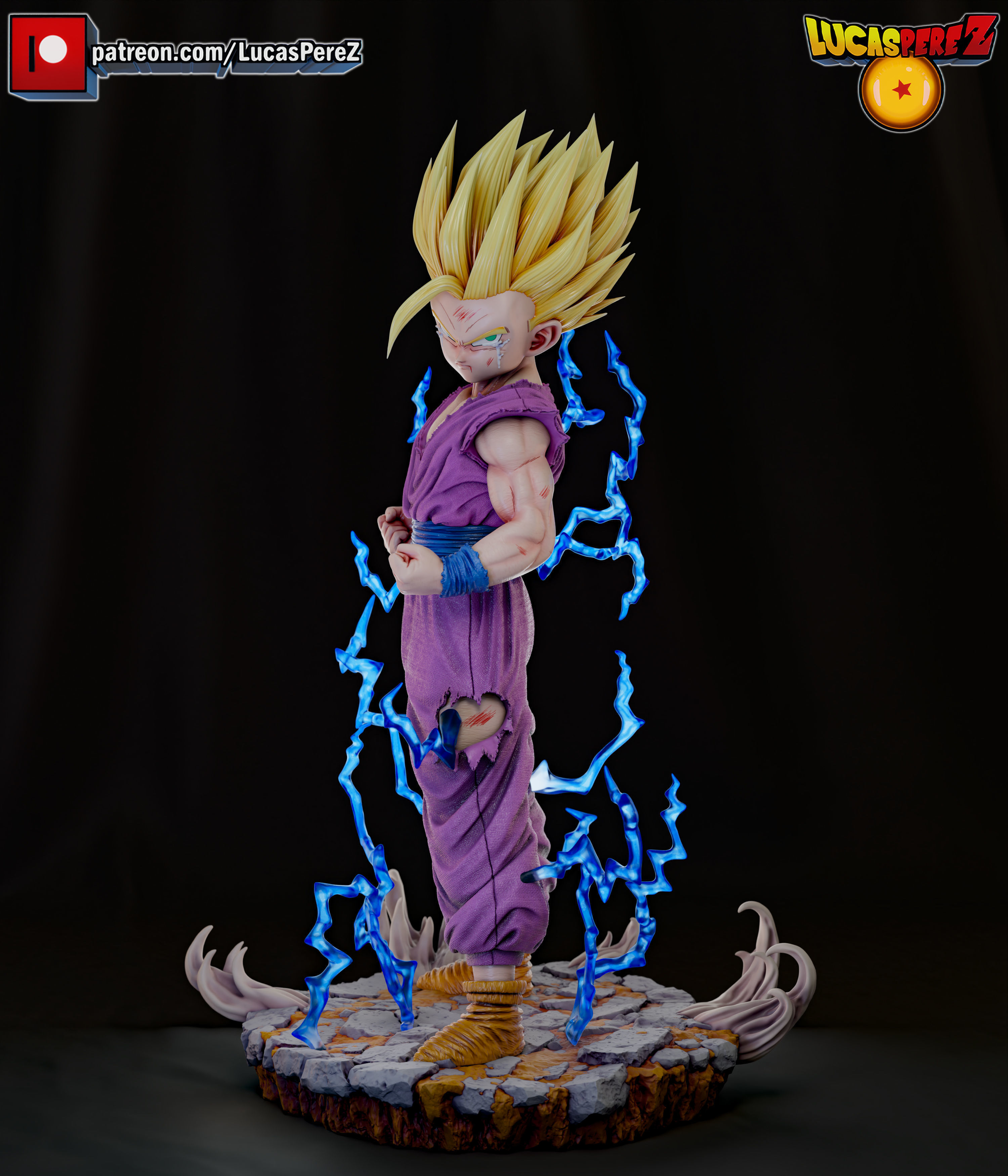 GOHAN SSJ2 3D print model_16