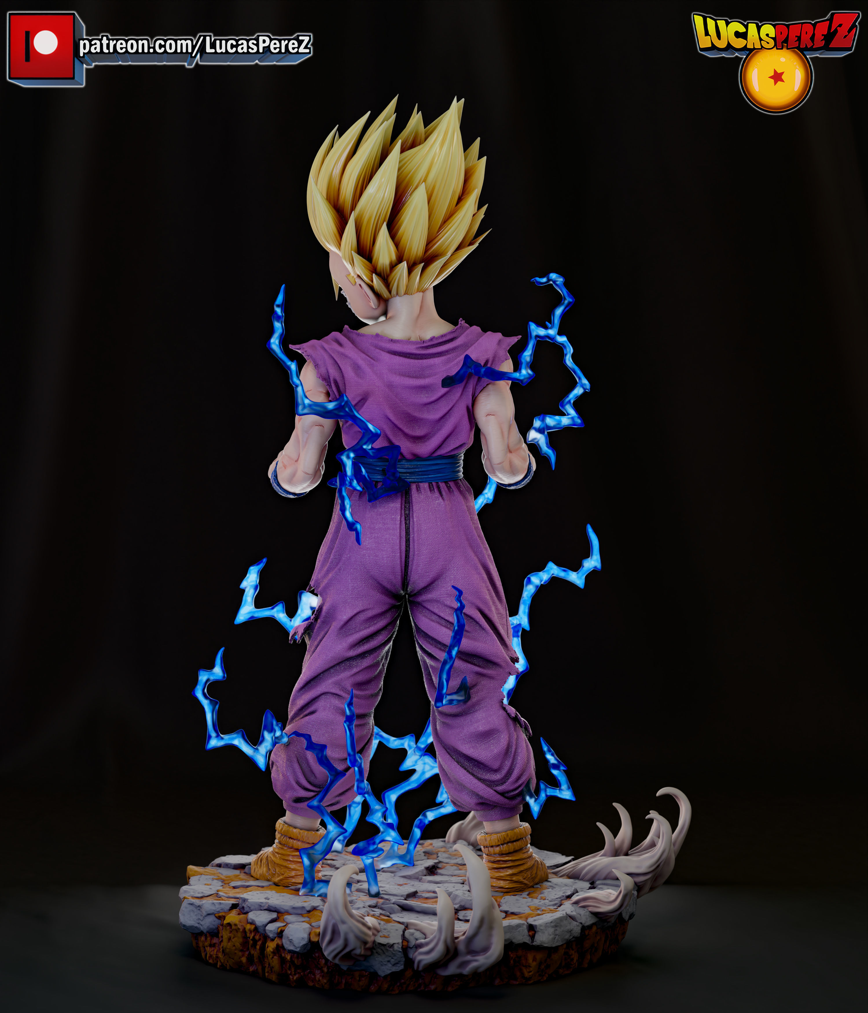 GOHAN SSJ2 3D print model_19