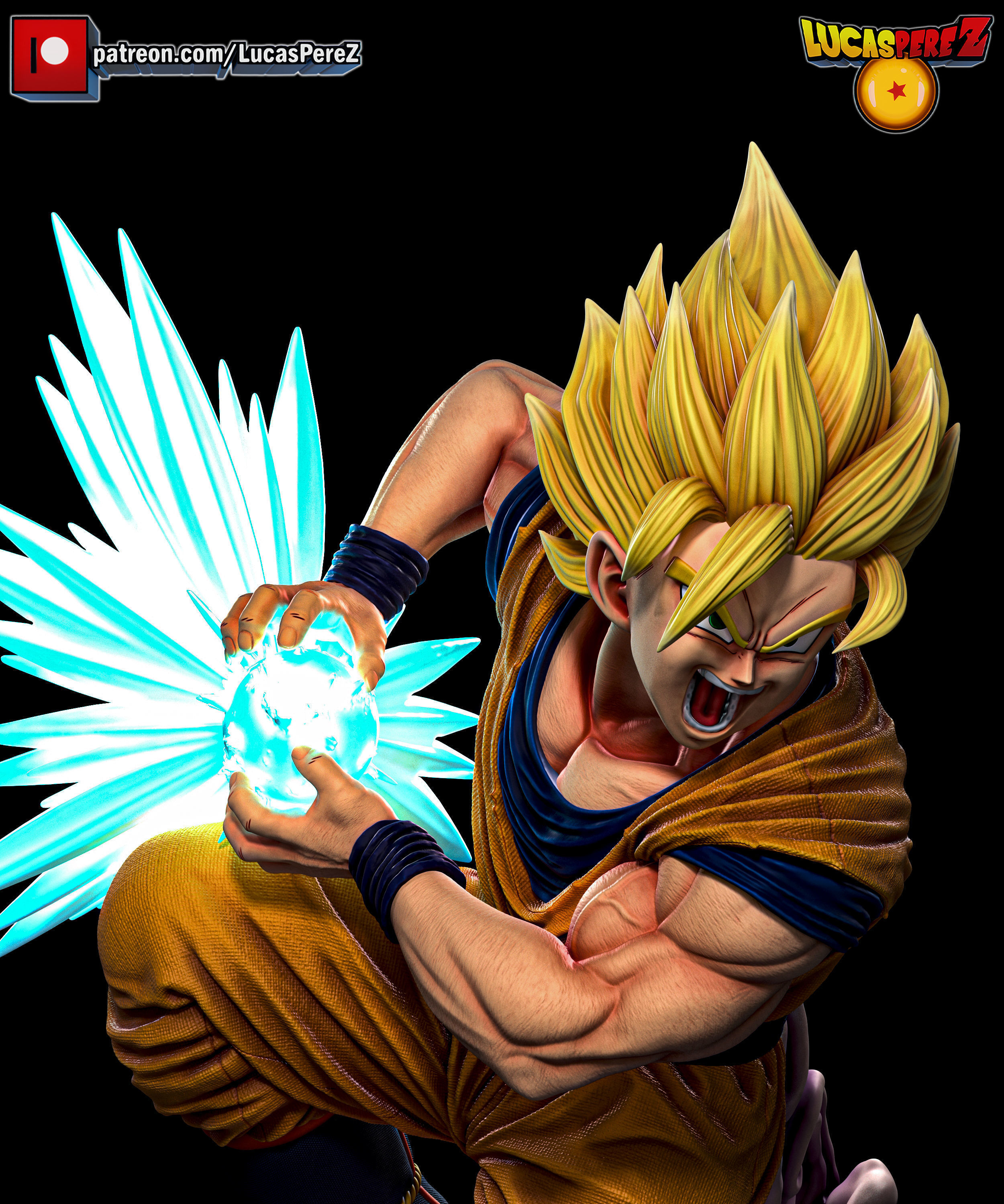 GOKU SSJ3 3D print model_31