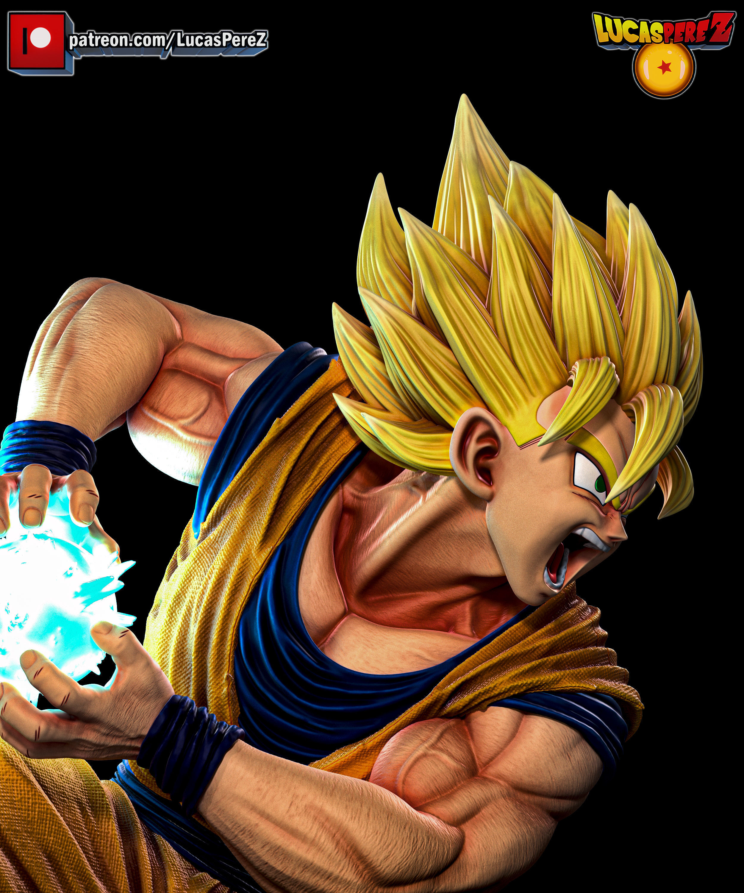 GOKU SSJ3 3D print model_32