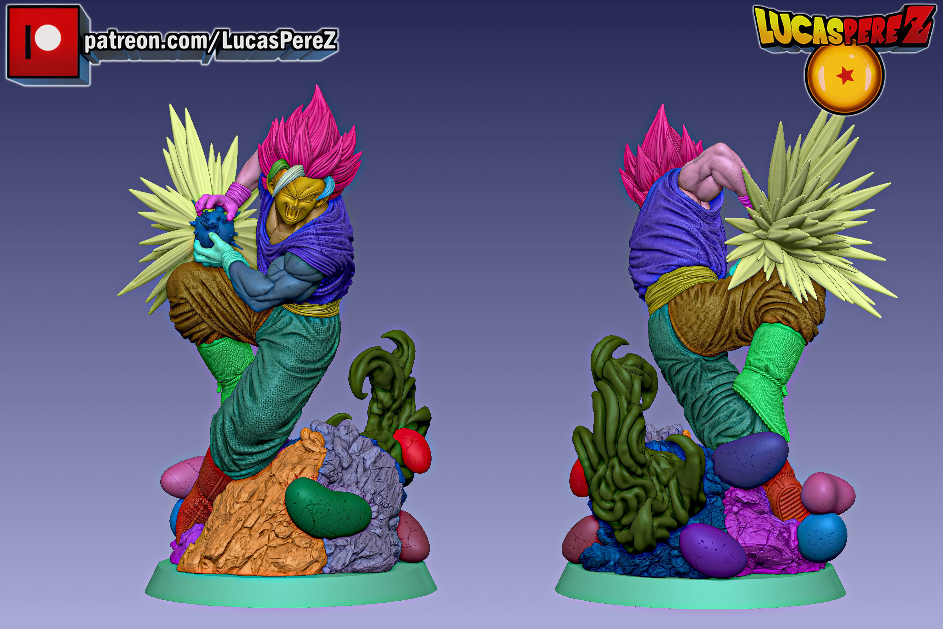 GOKU SSJ3 3D print model_45