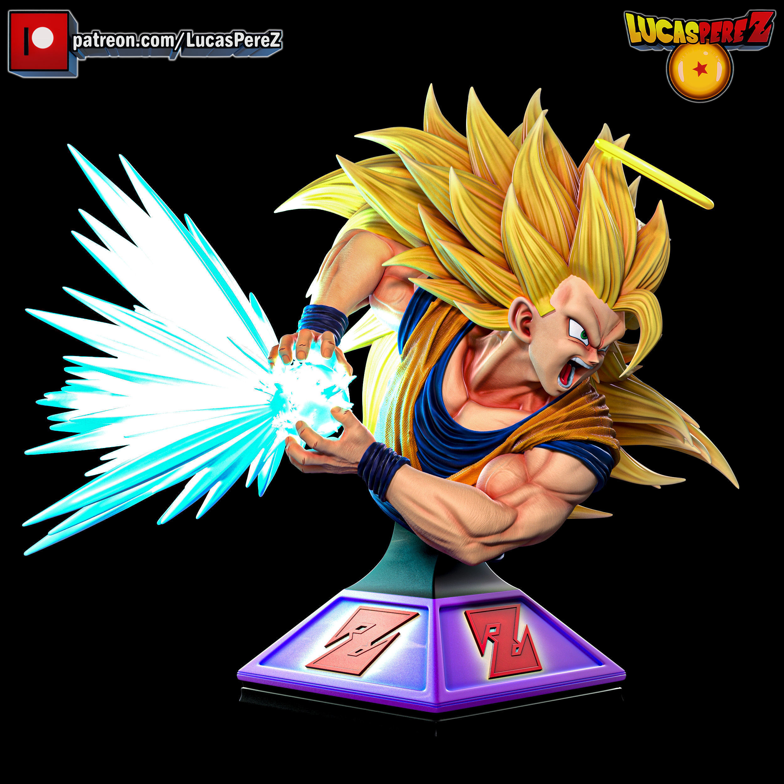 GOKU SSJ3 3D print model_13