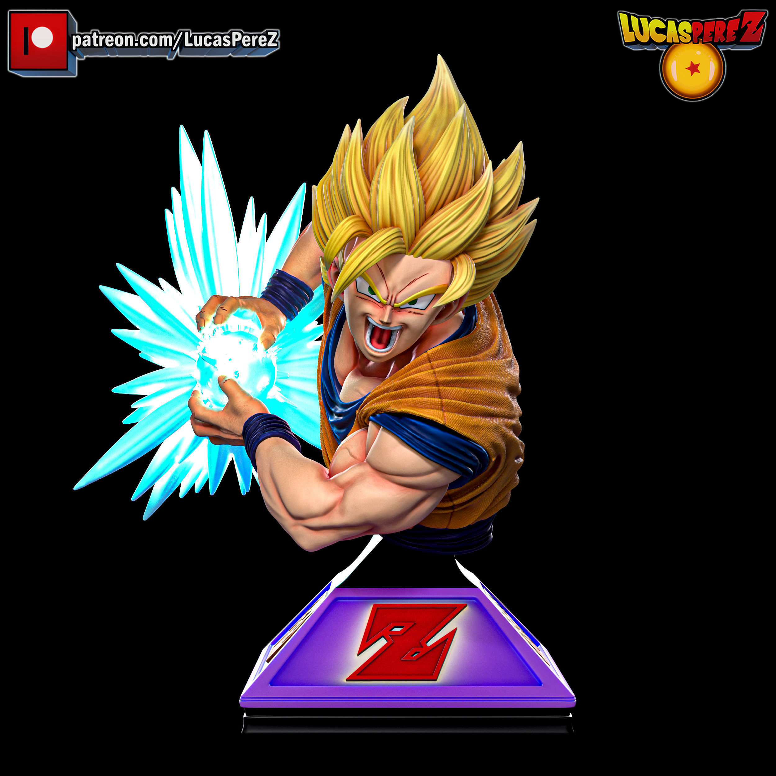 GOKU SSJ3 3D print model_33