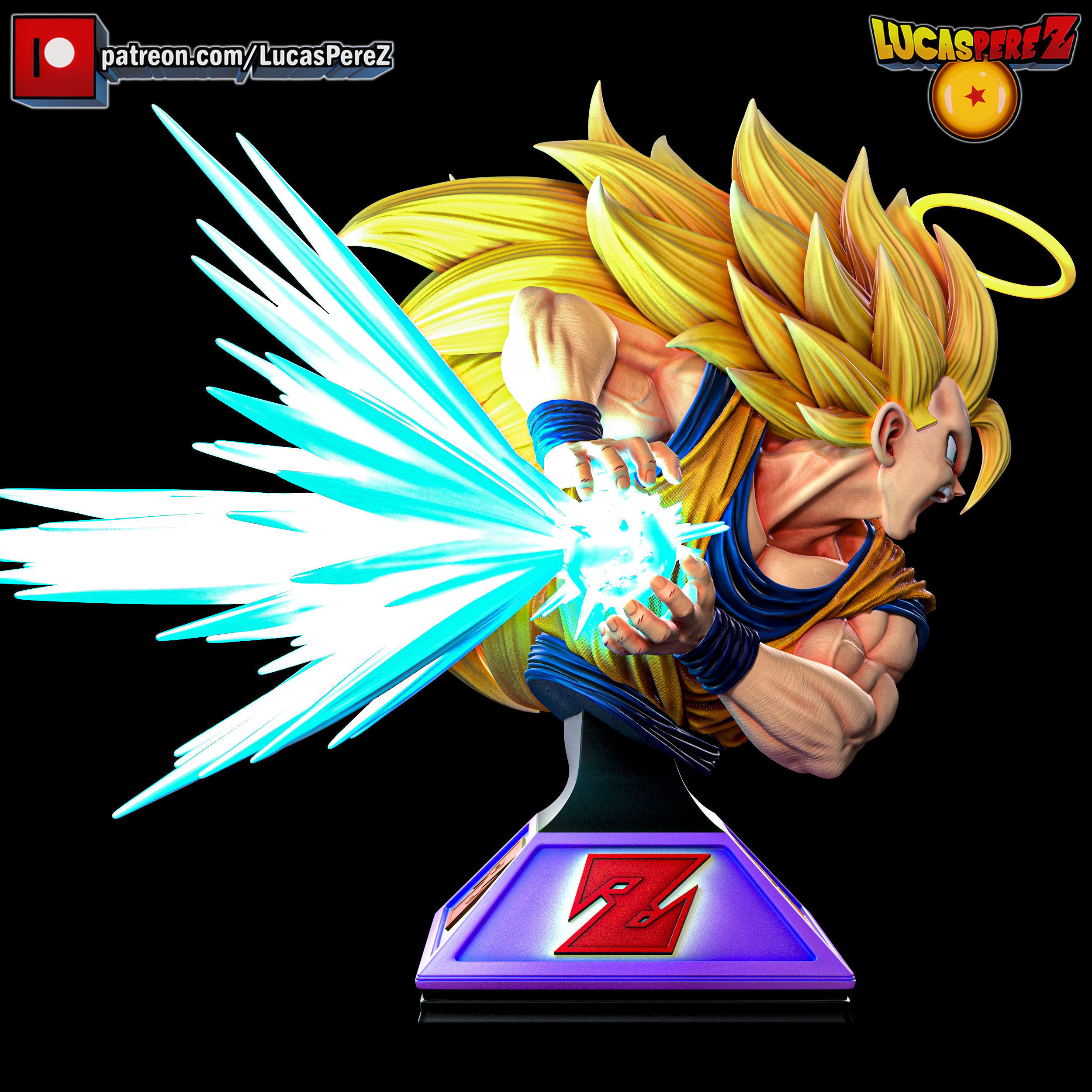 GOKU SSJ3 3D print model_14