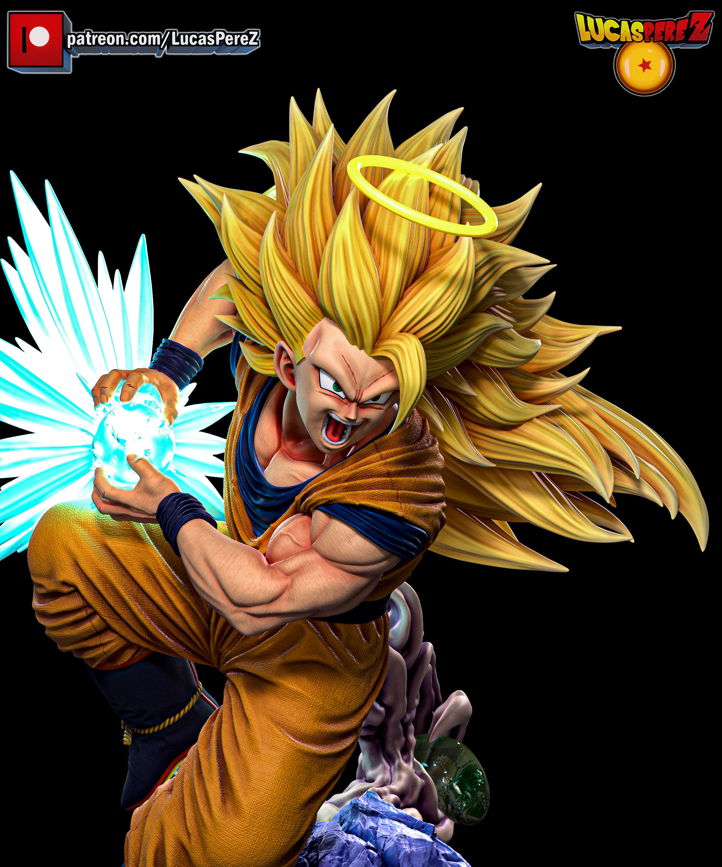 GOKU SSJ3 3D print model_10