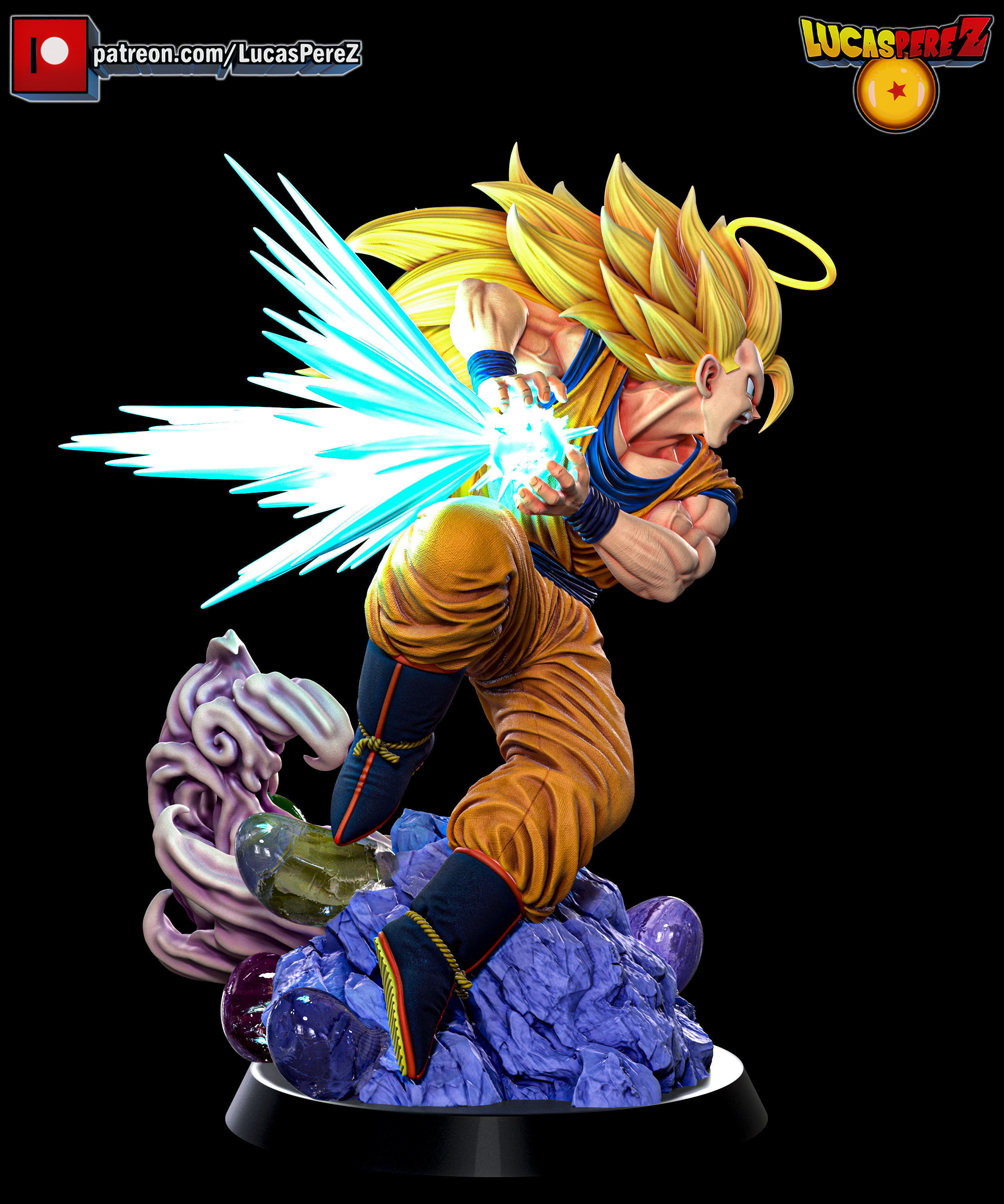 GOKU SSJ3 3D print model_3