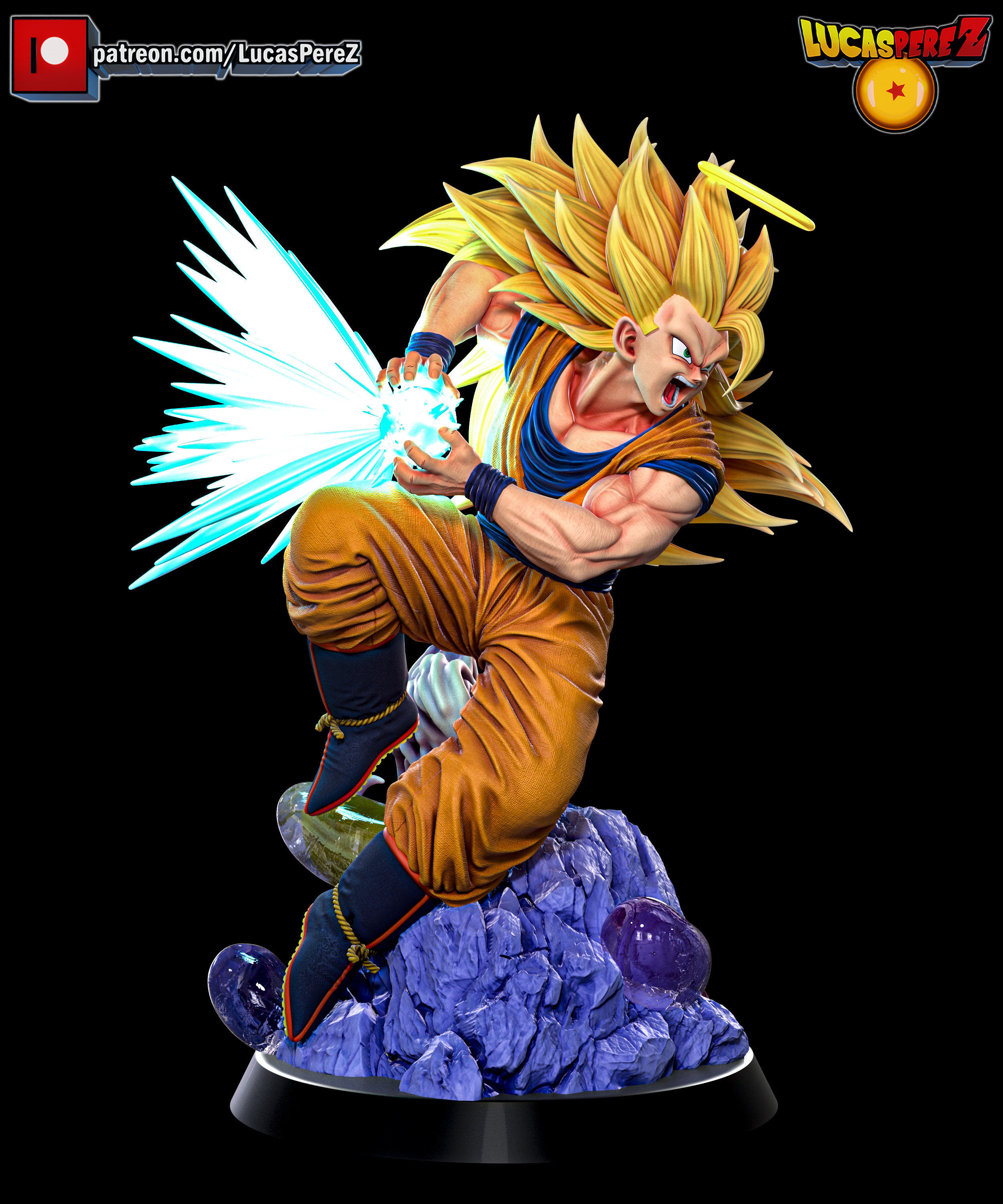 GOKU SSJ3 3D print model_2