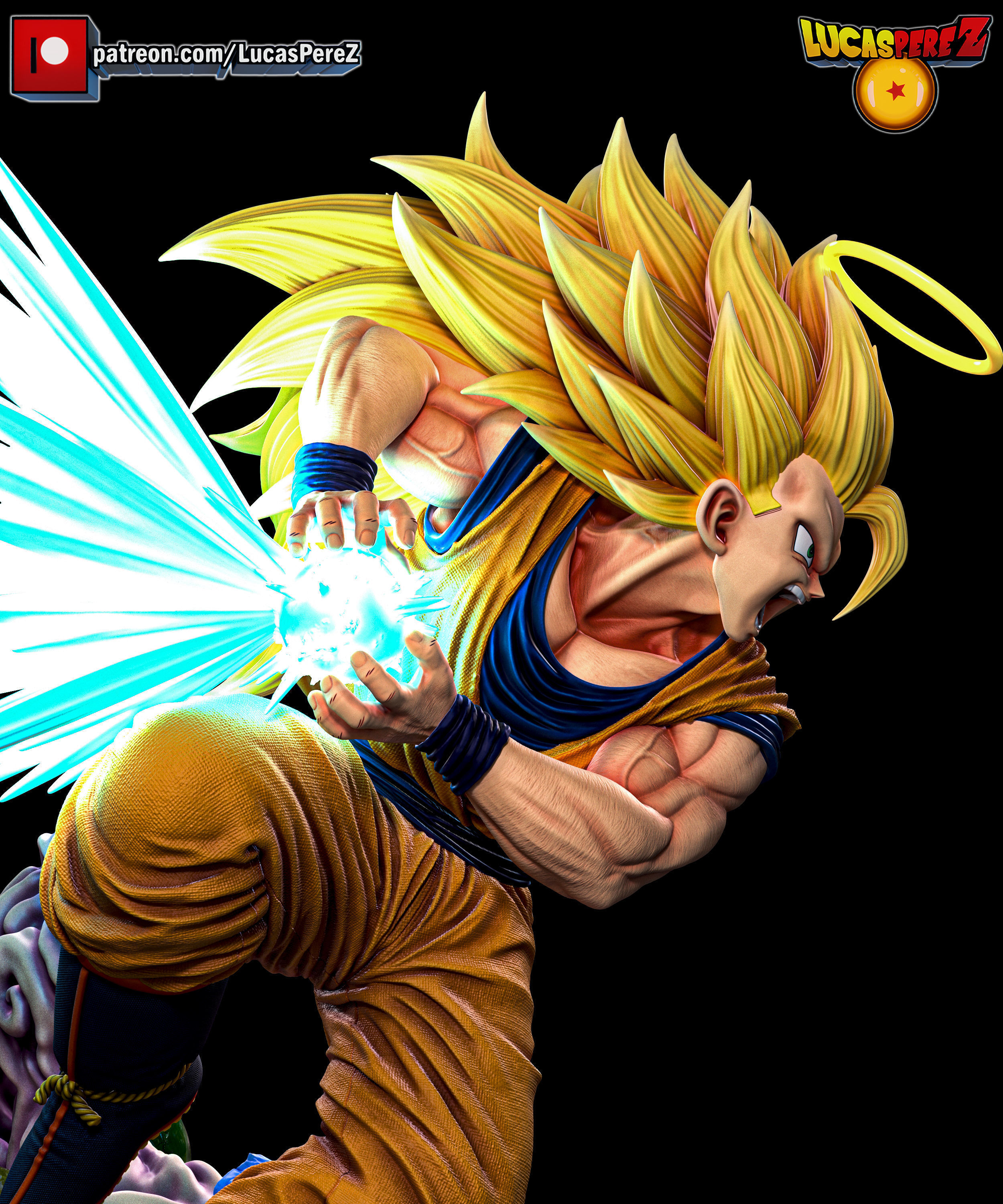 GOKU SSJ3 3D print model_11