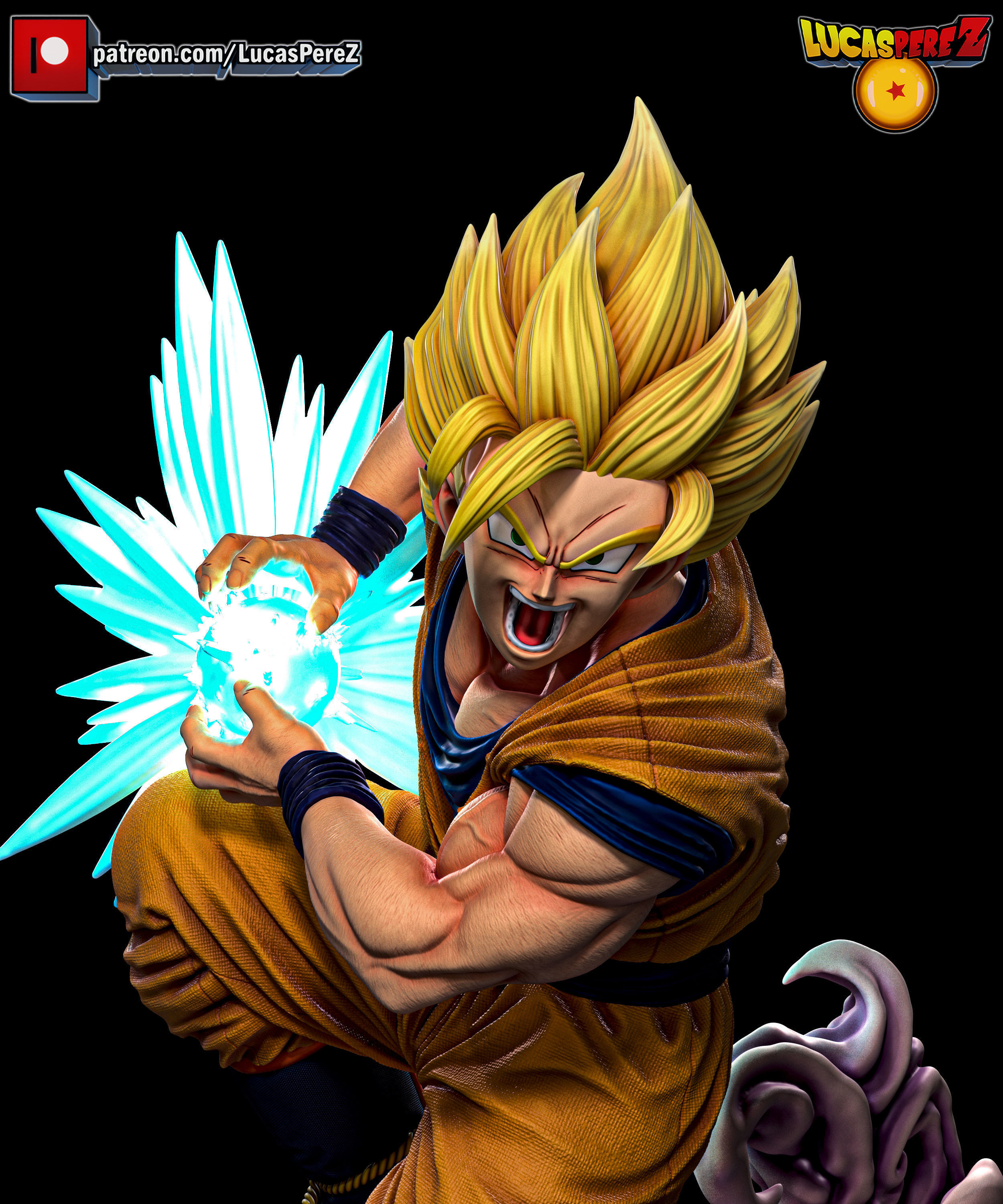 GOKU SSJ3 3D print model_30