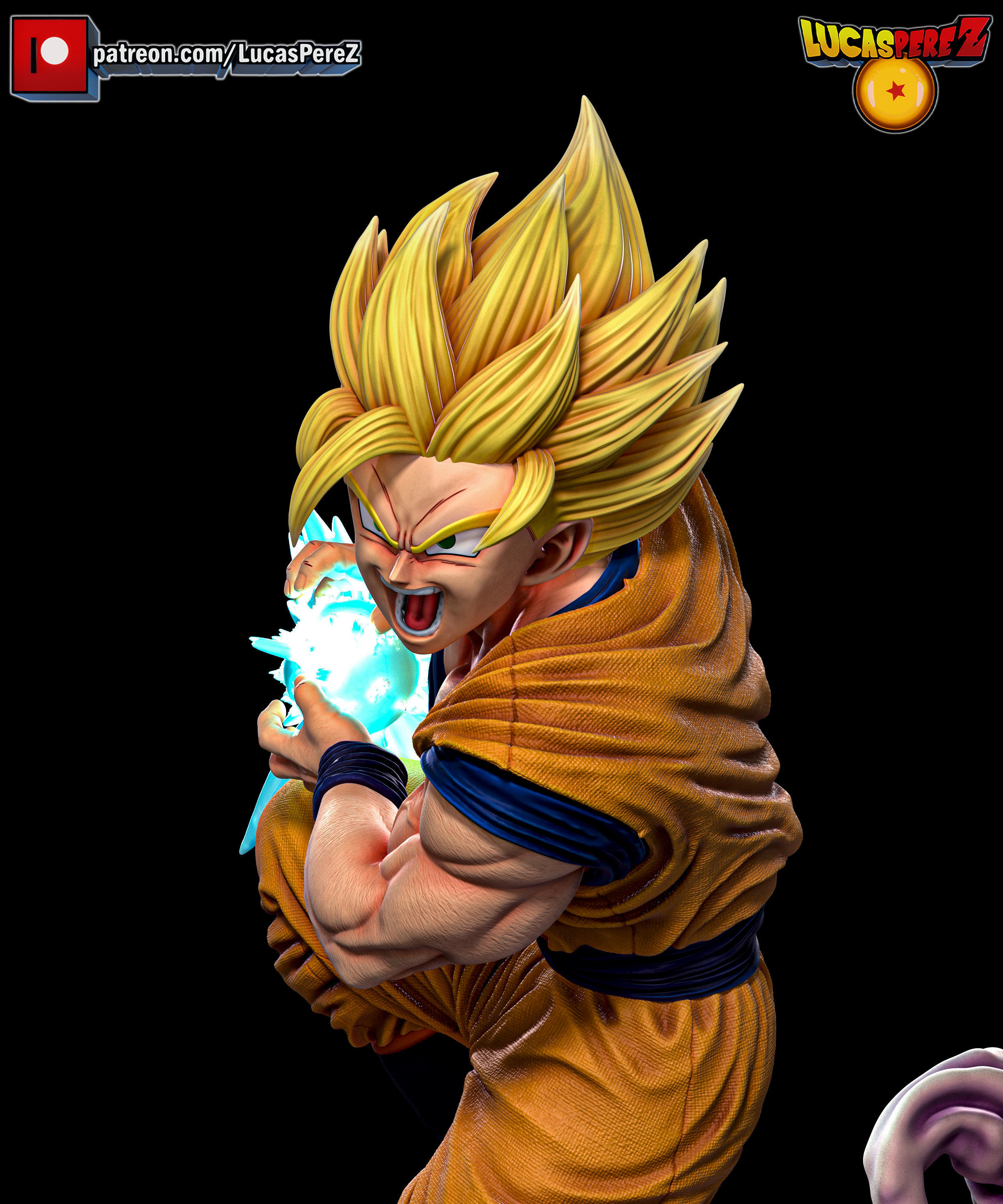 GOKU SSJ3 3D print model_29