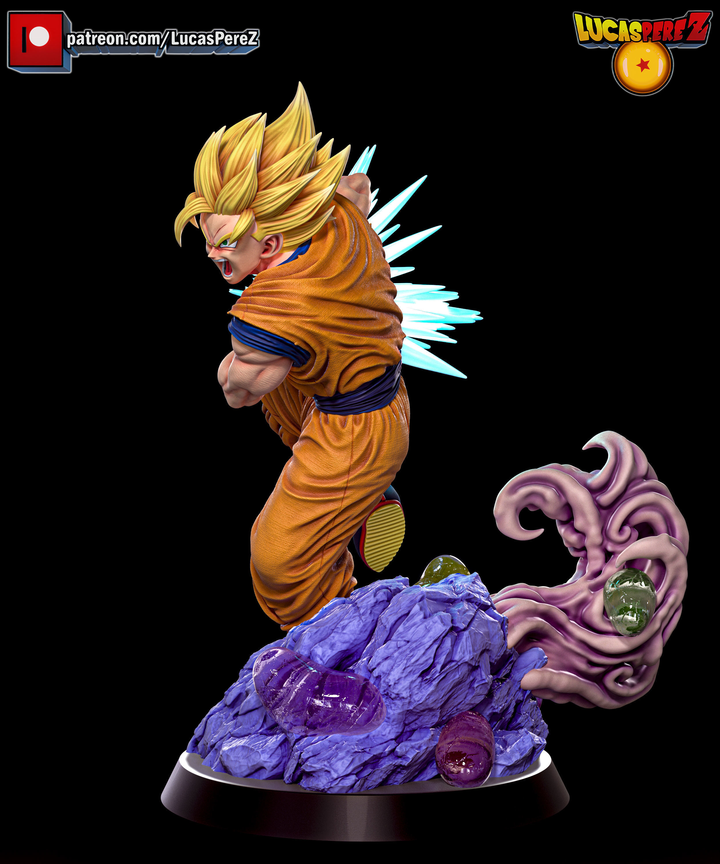 GOKU SSJ3 3D print model_27