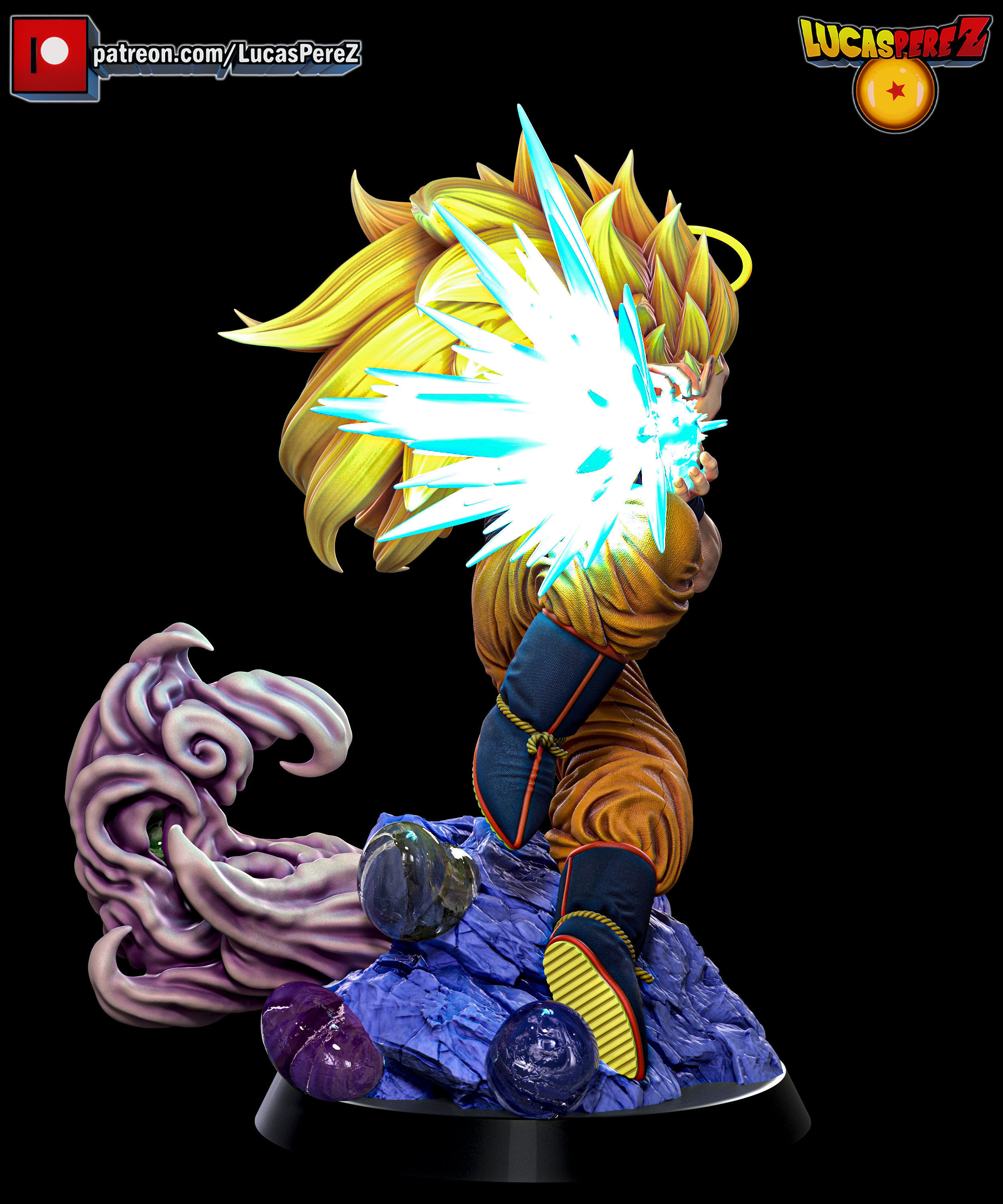 GOKU SSJ3 3D print model_4