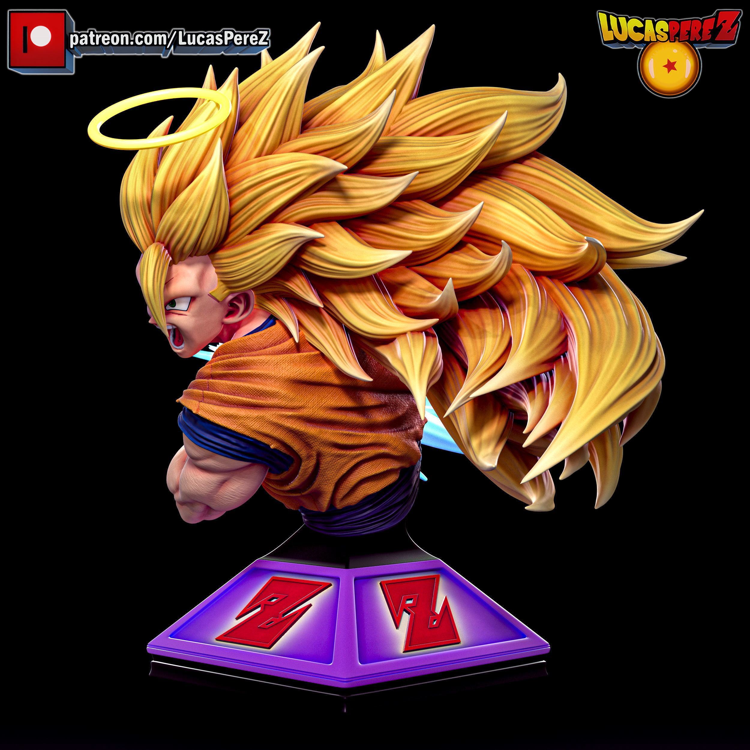 GOKU SSJ3 3D print model_19