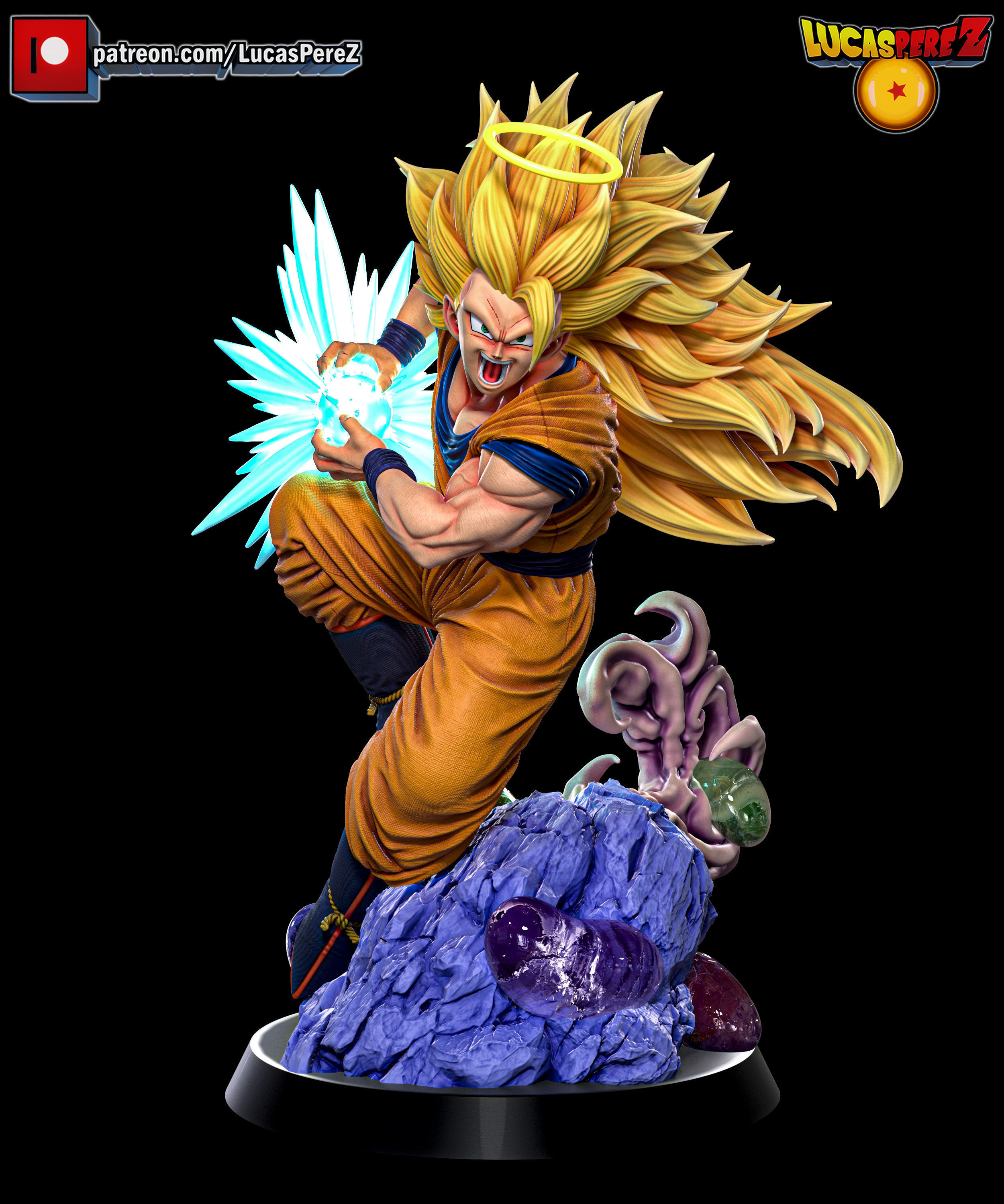 GOKU SSJ3 3D print model_1