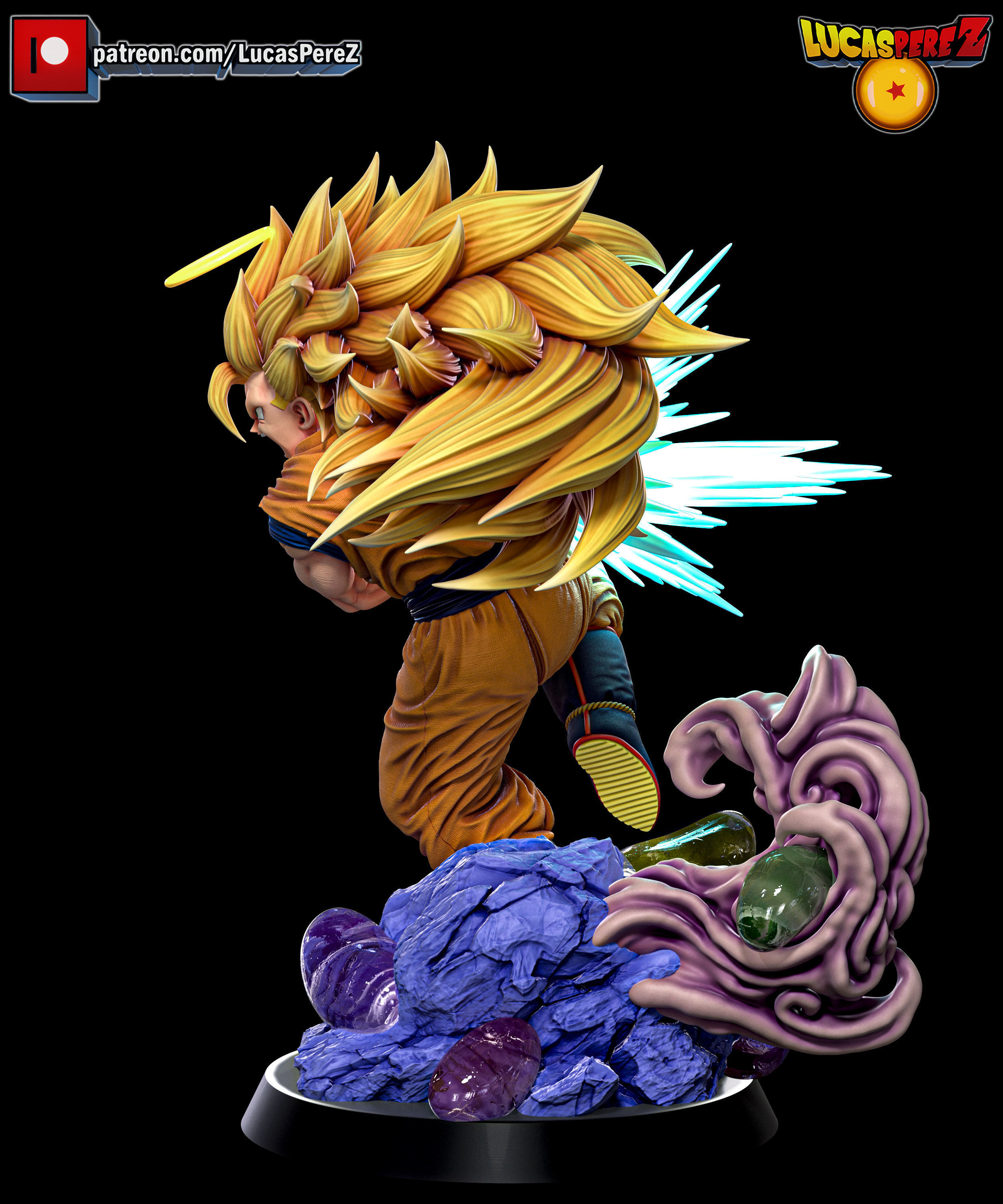 GOKU SSJ3 3D print model_7