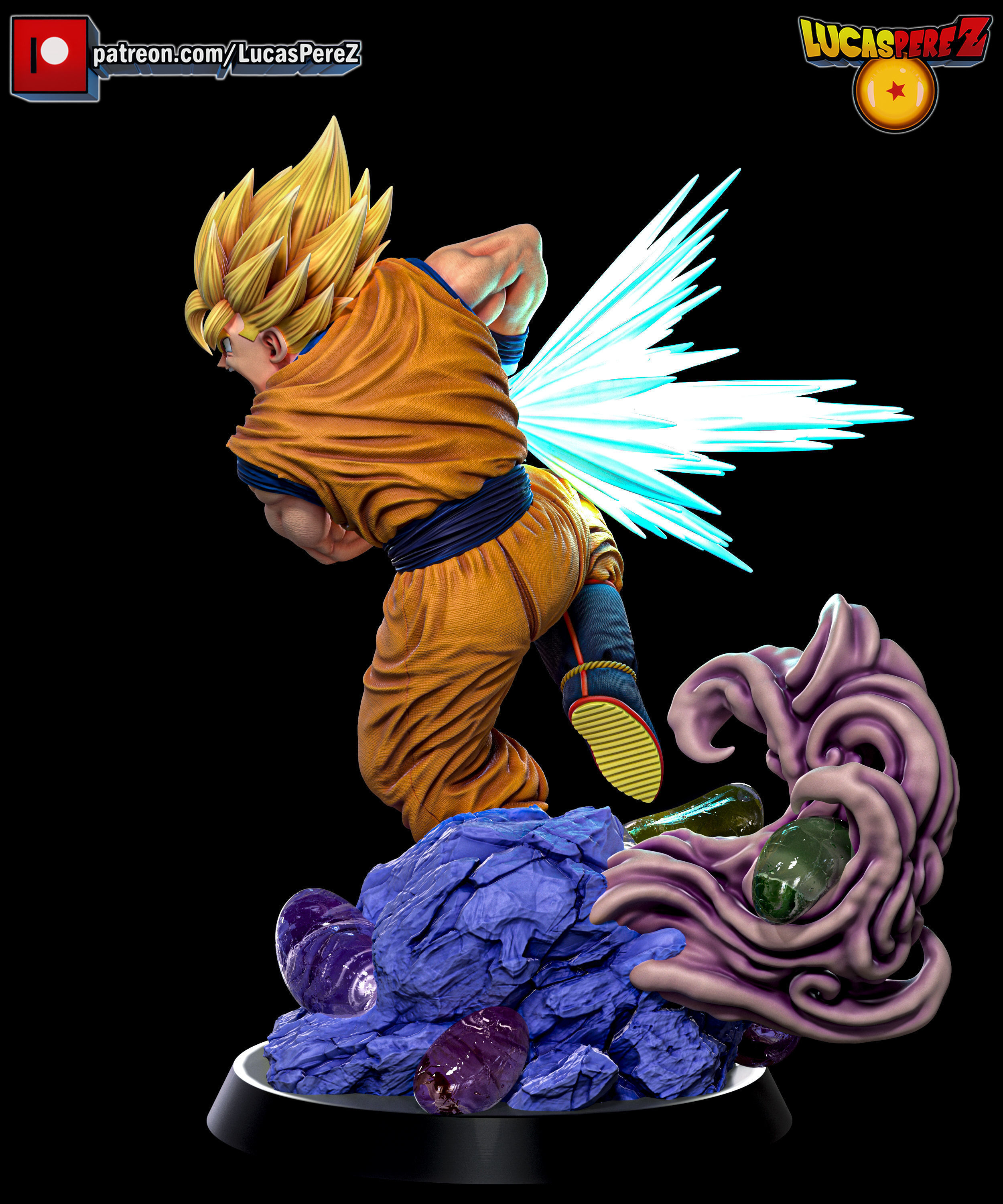 GOKU SSJ3 3D print model_26