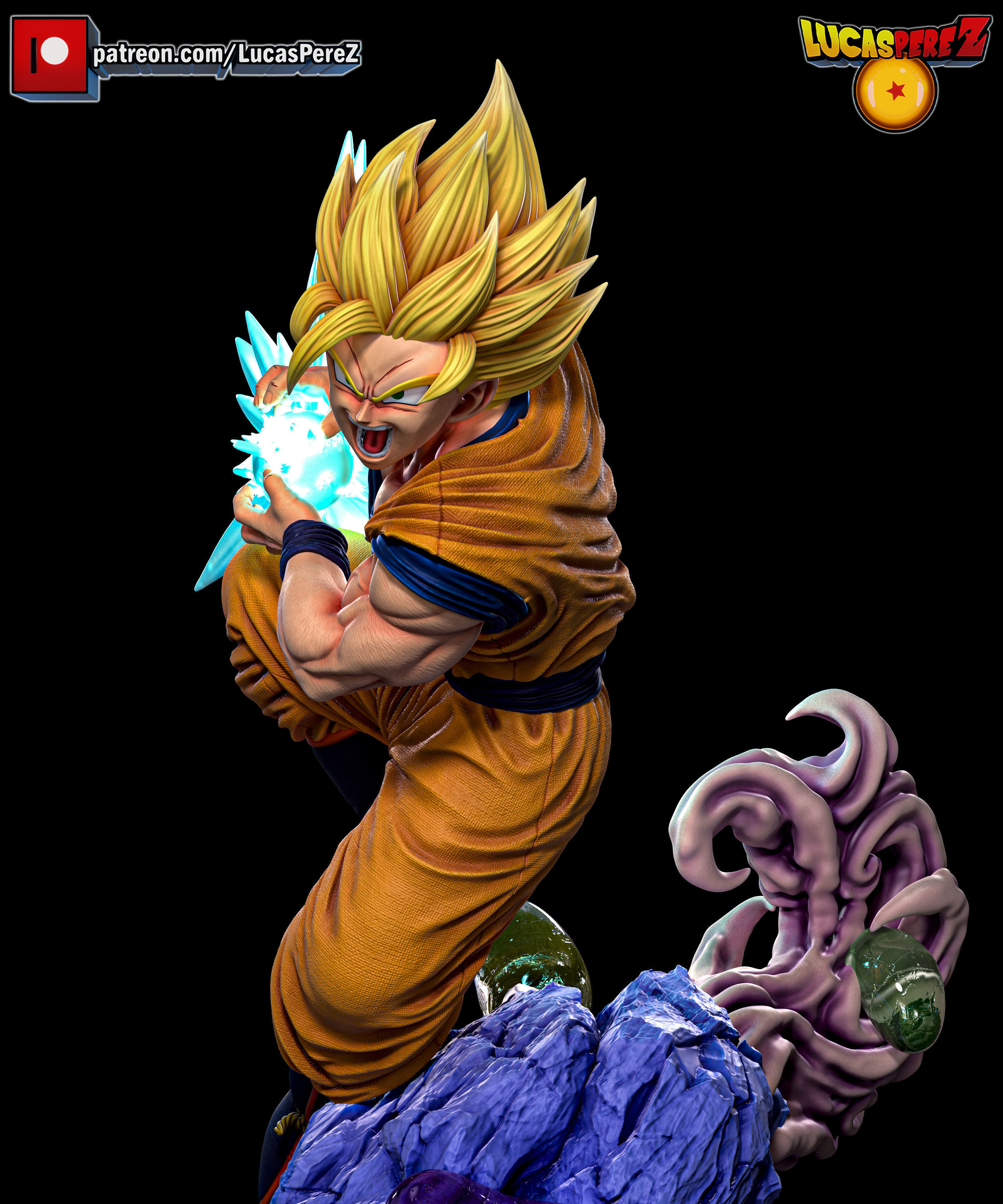 GOKU SSJ3 3D print model_28