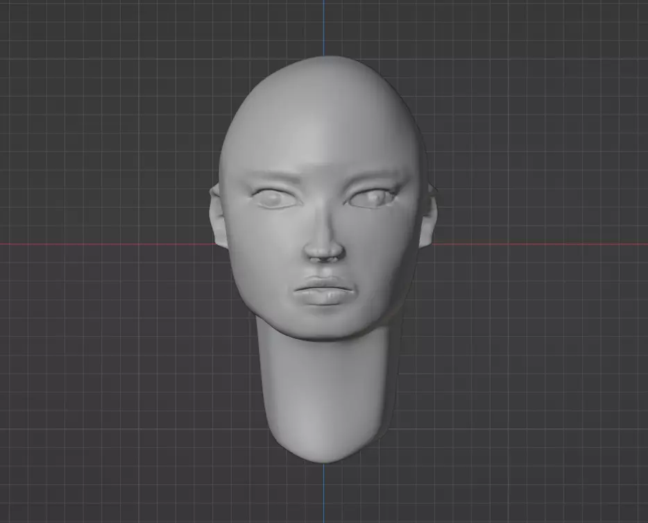 Realistic female Head Free Sample Version Free 3D print model