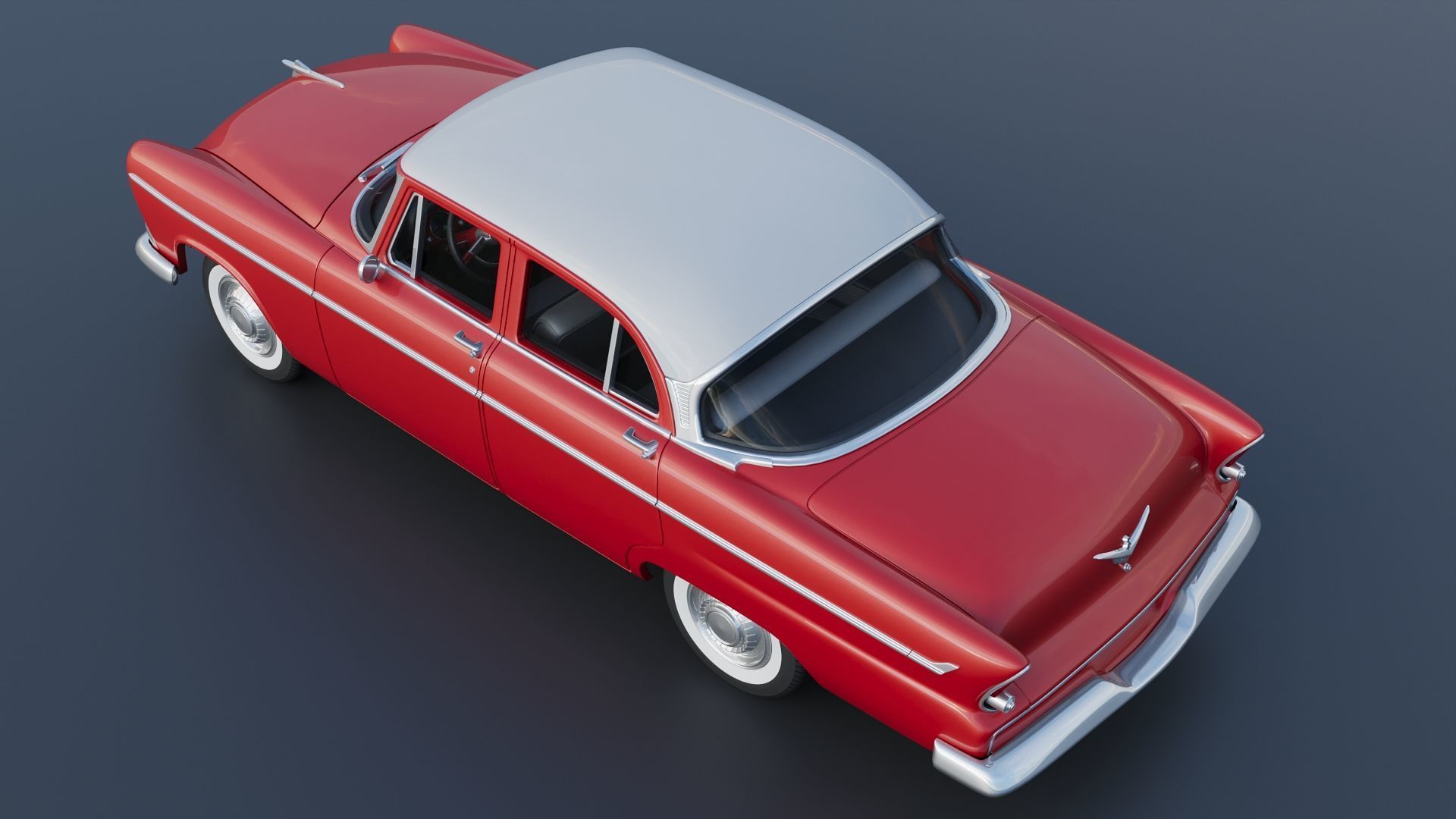 Plymouth Belvedere 4 Door 1955 3D print model_4