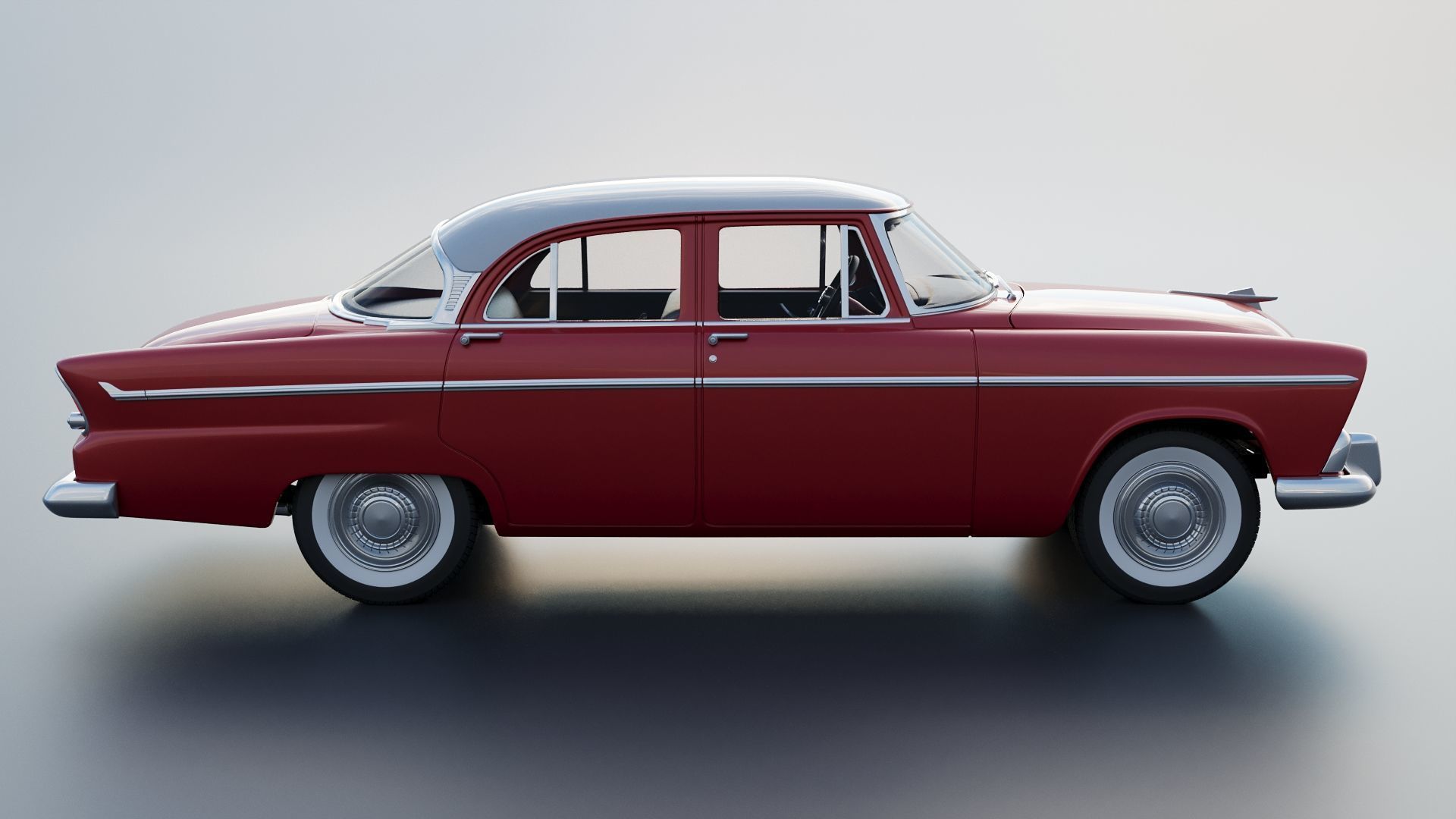 Plymouth Belvedere 4 Door 1955 3D print model_7