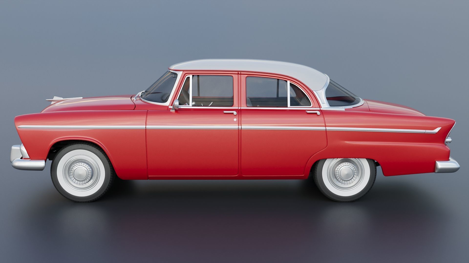 Plymouth Belvedere 4 Door 1955 3D print model_20