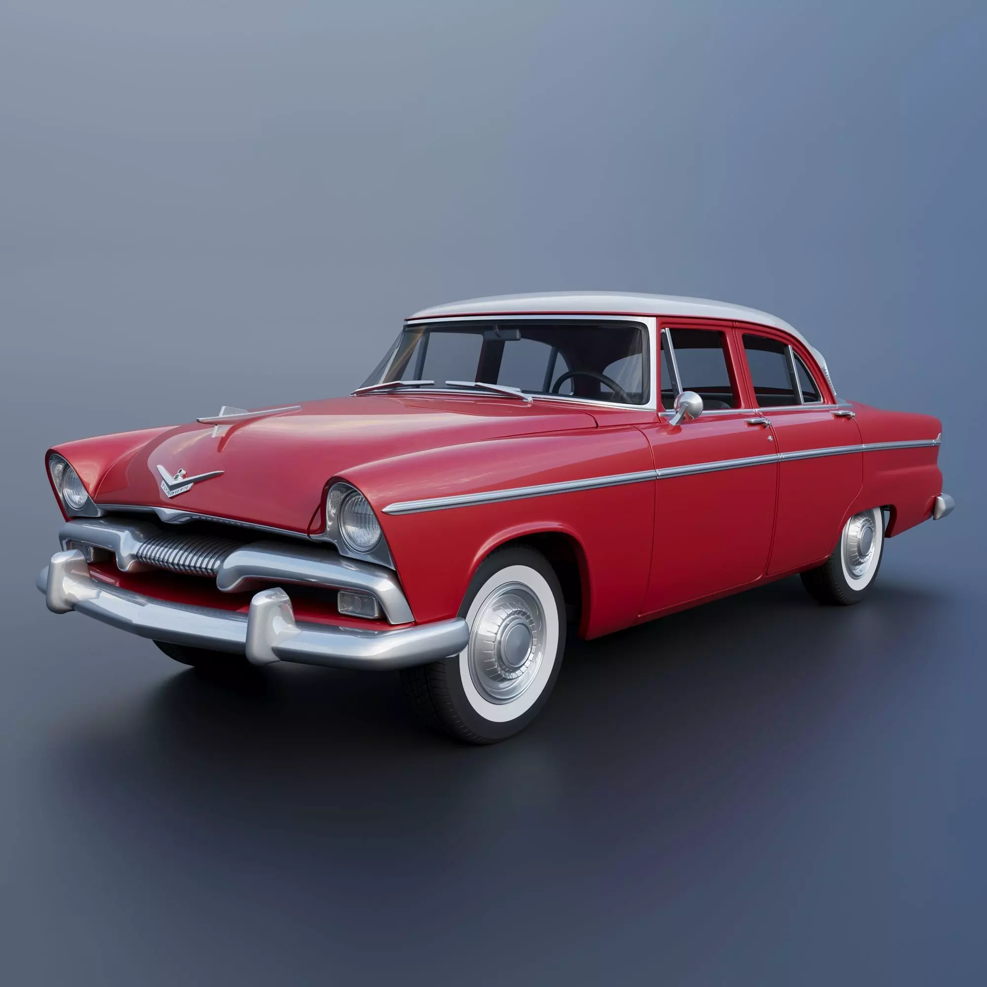 Plymouth Belvedere 4 Door 1955 3D print model_0