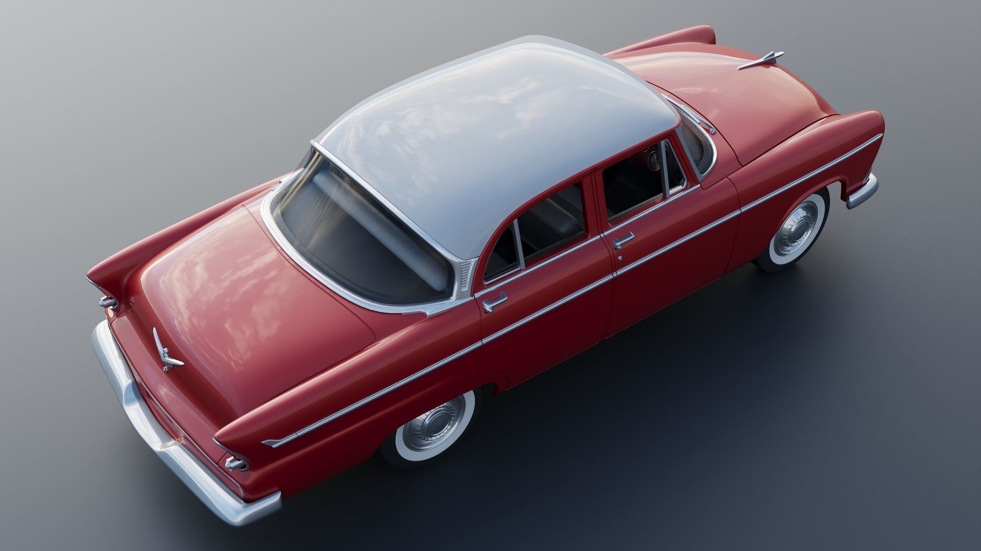 Plymouth Belvedere 4 Door 1955 3D print model_6